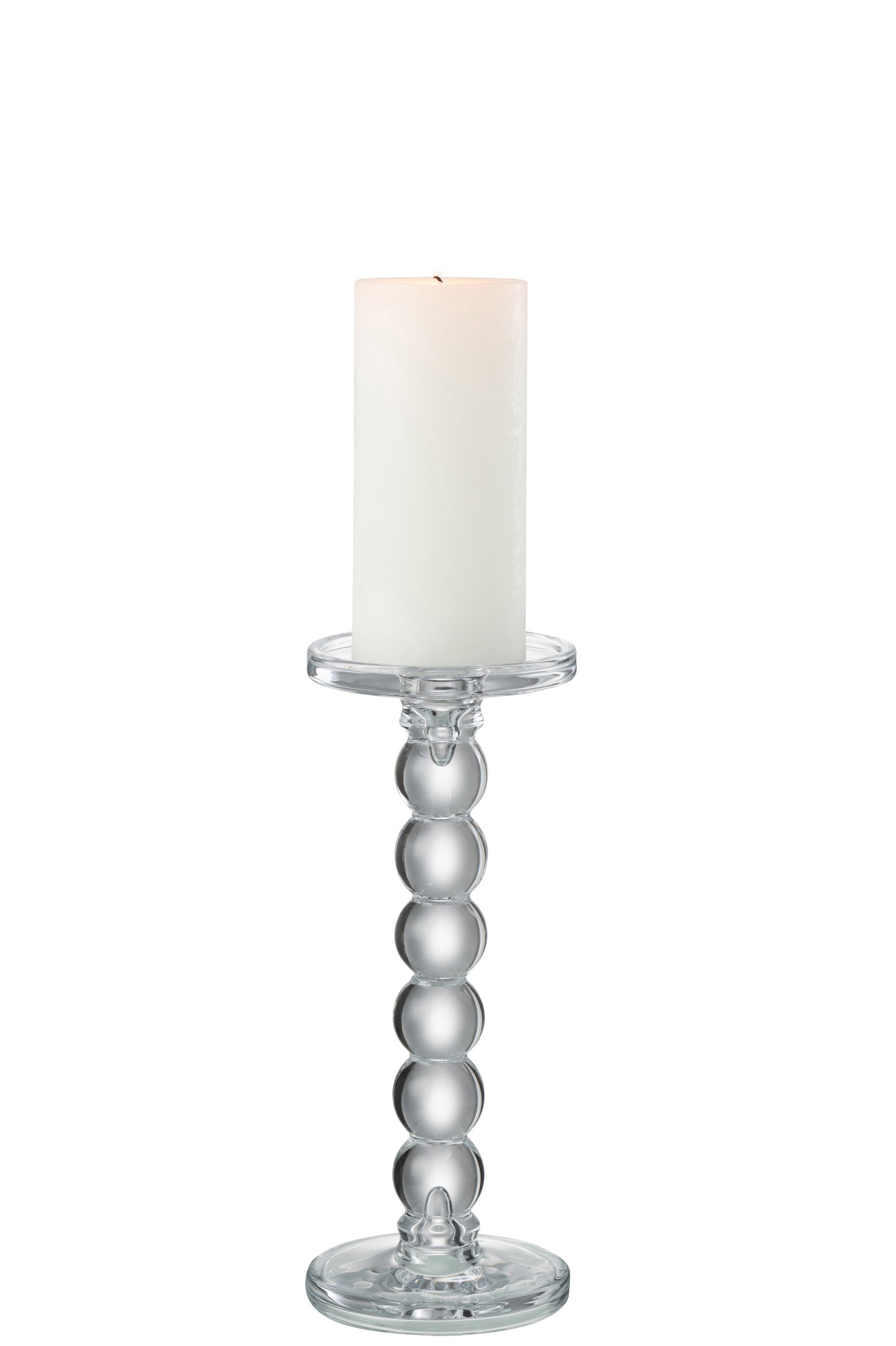 Kaarsenhouder Druppels Glas Transparant Groot