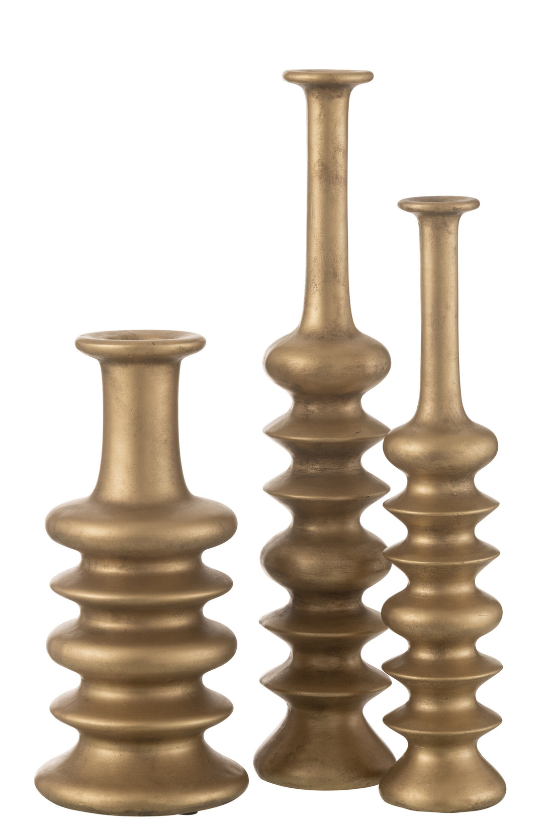 Vaas Nebu Breed Keramiek Goud