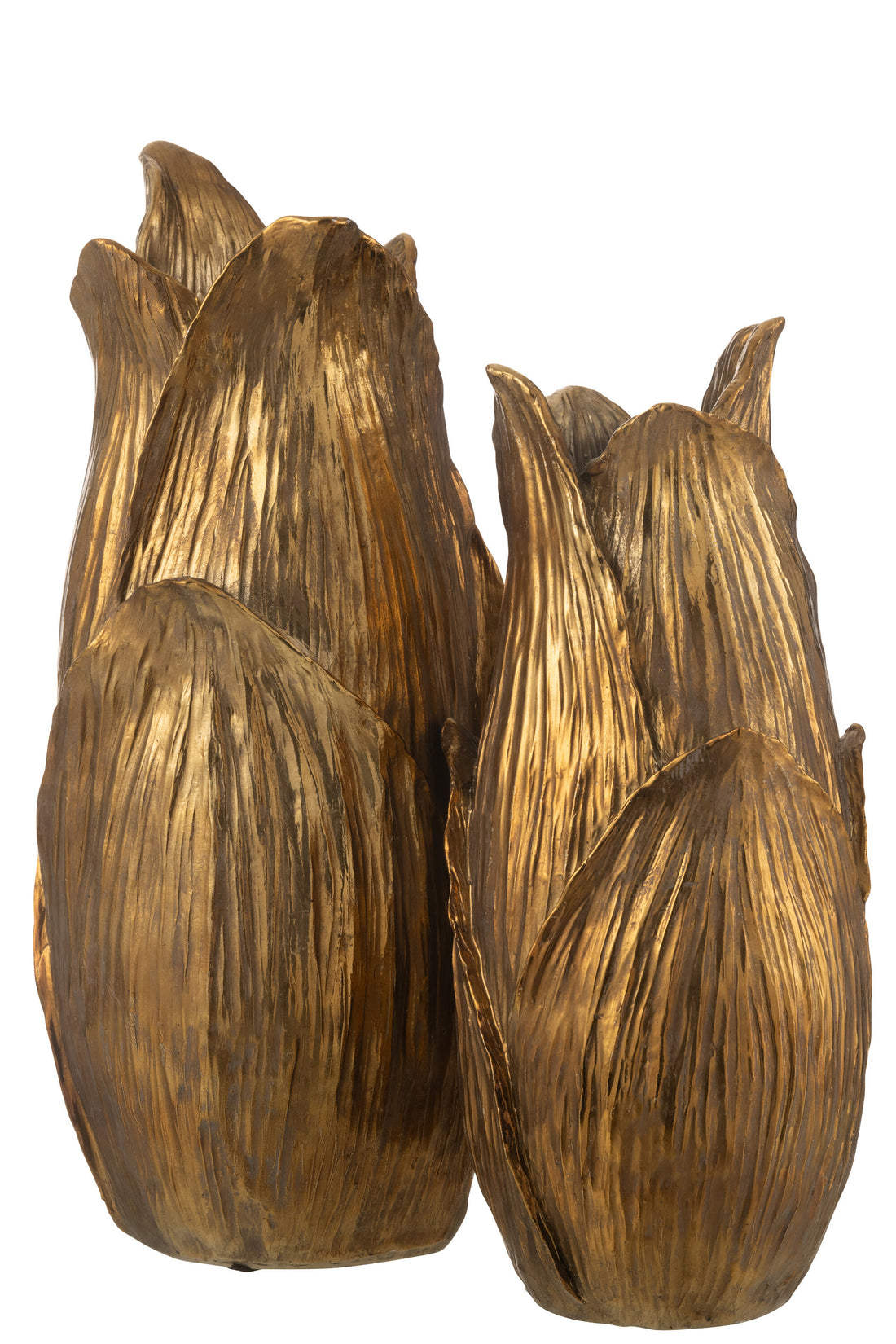 Vaas Nebu Bloemblaadjes Poly Goud Groot