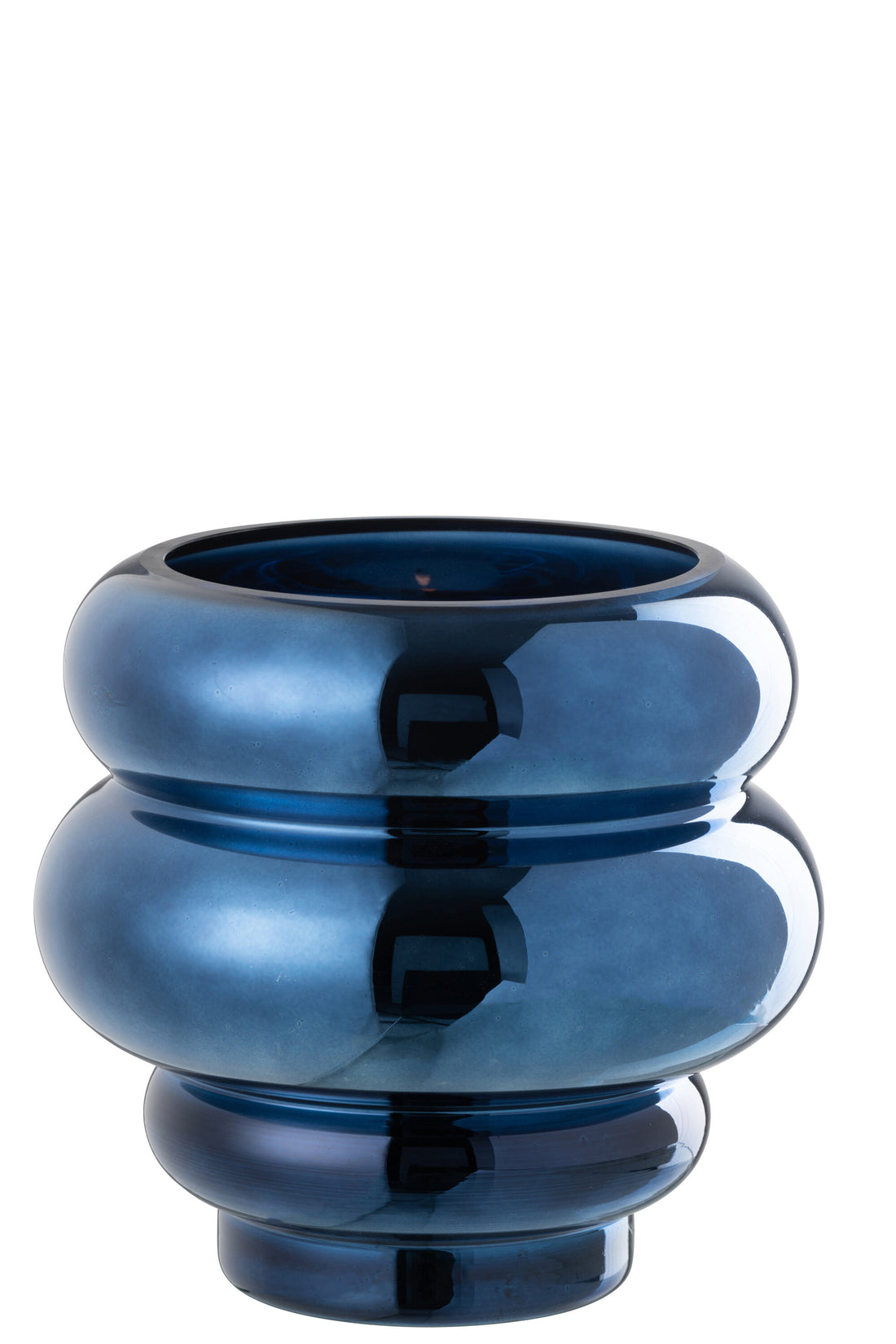 J-Line Theelichthouder/Vaas Cl - a Glas Blauw