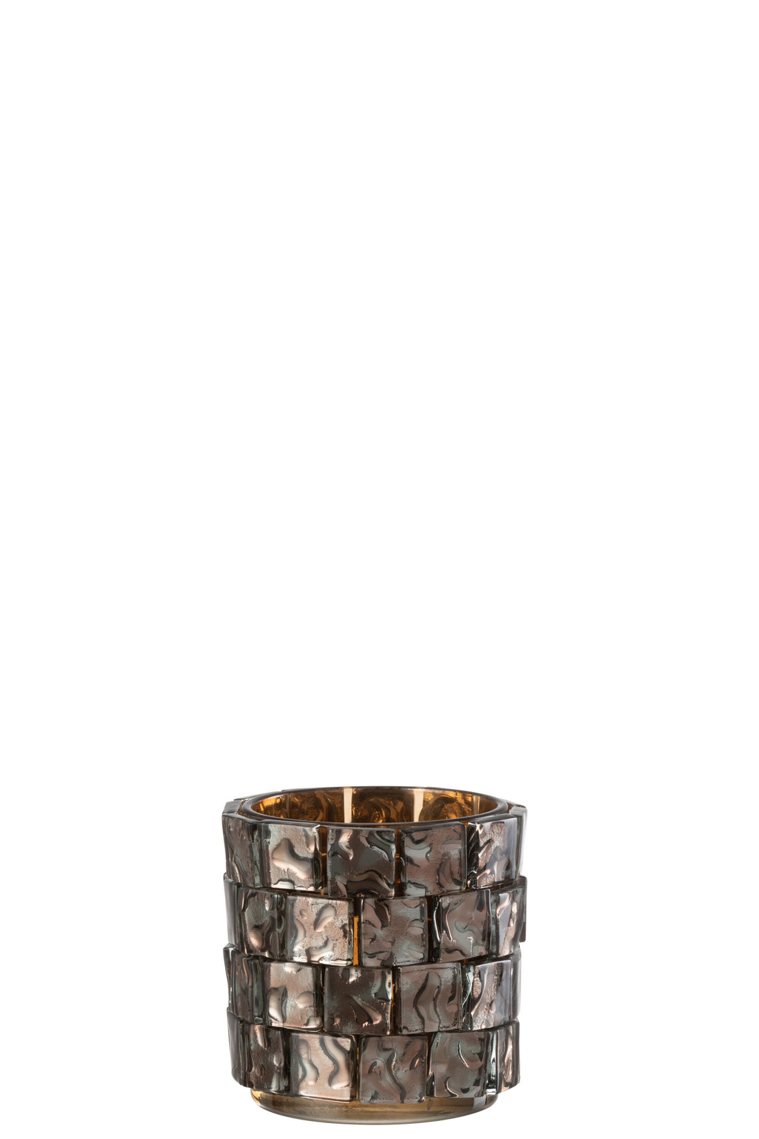 Orkaan Vierkante Mozaïekglas Bruin Groot