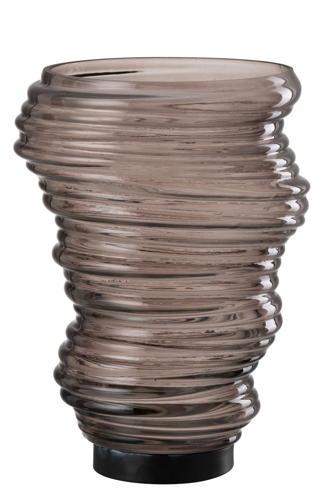 Vaas Tornado Glas Grijs Groot