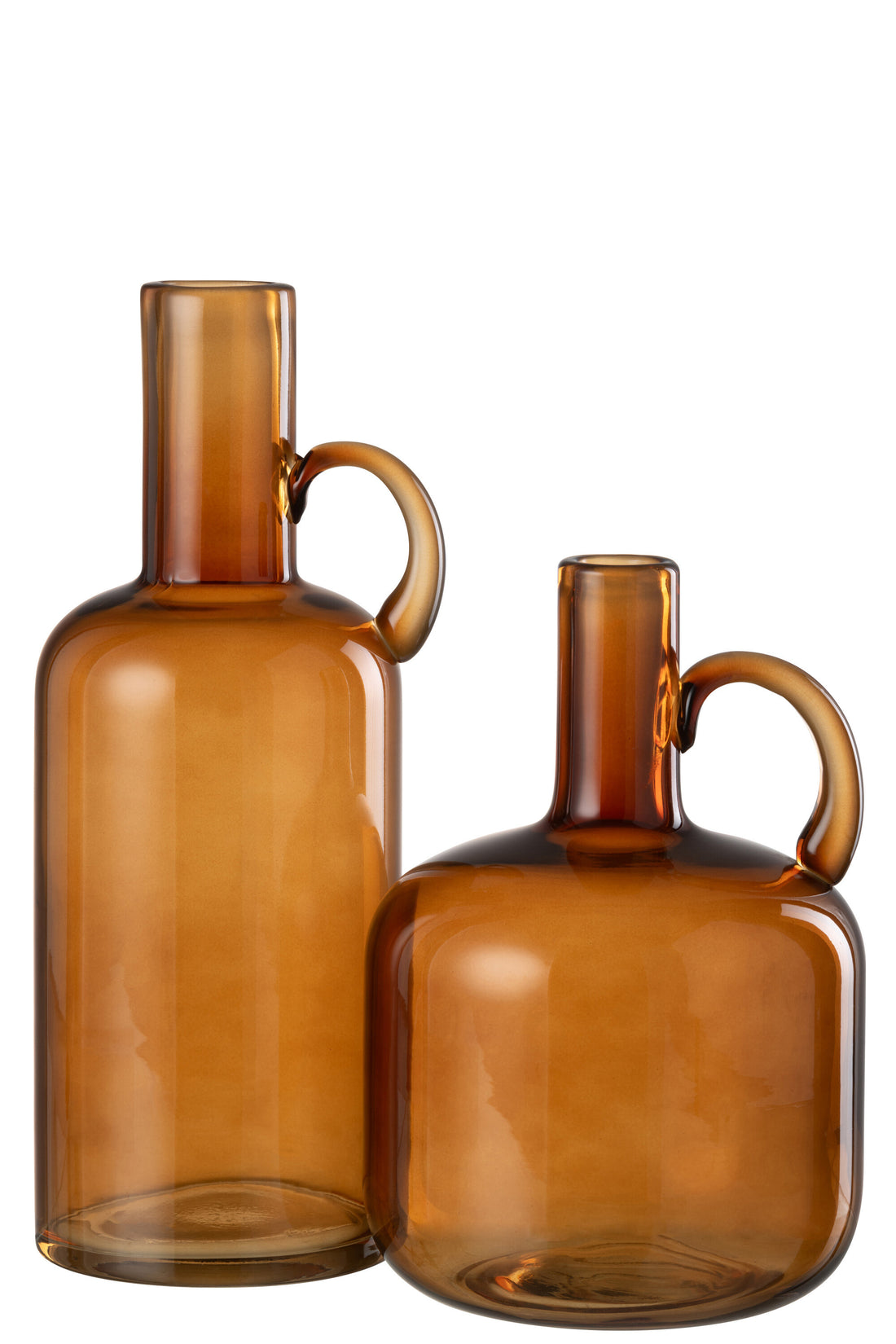 Vaas Cylinder 1 Handvat Glas Bruin