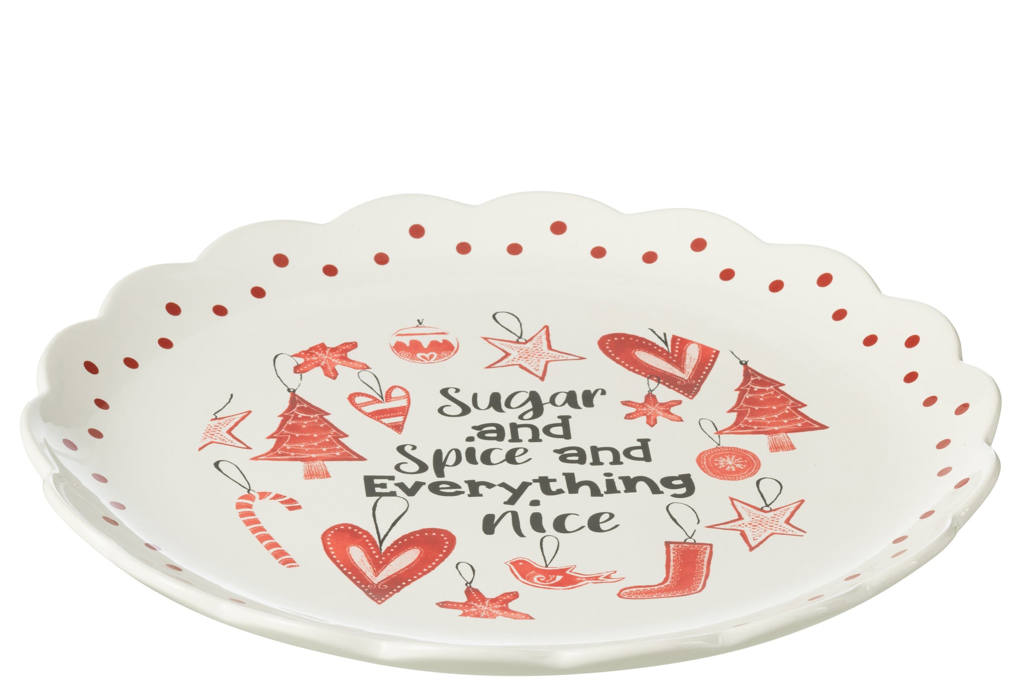 J-Line Bord Rond Keramiek Rood