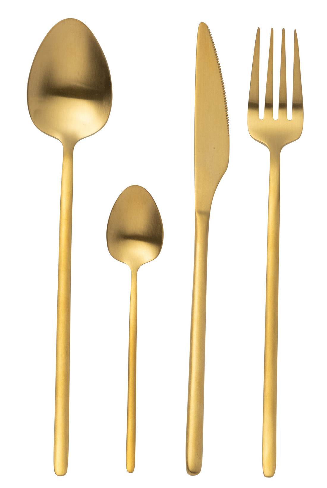 Bestekset C 24-delig Roestvrij Staal Mat Goud