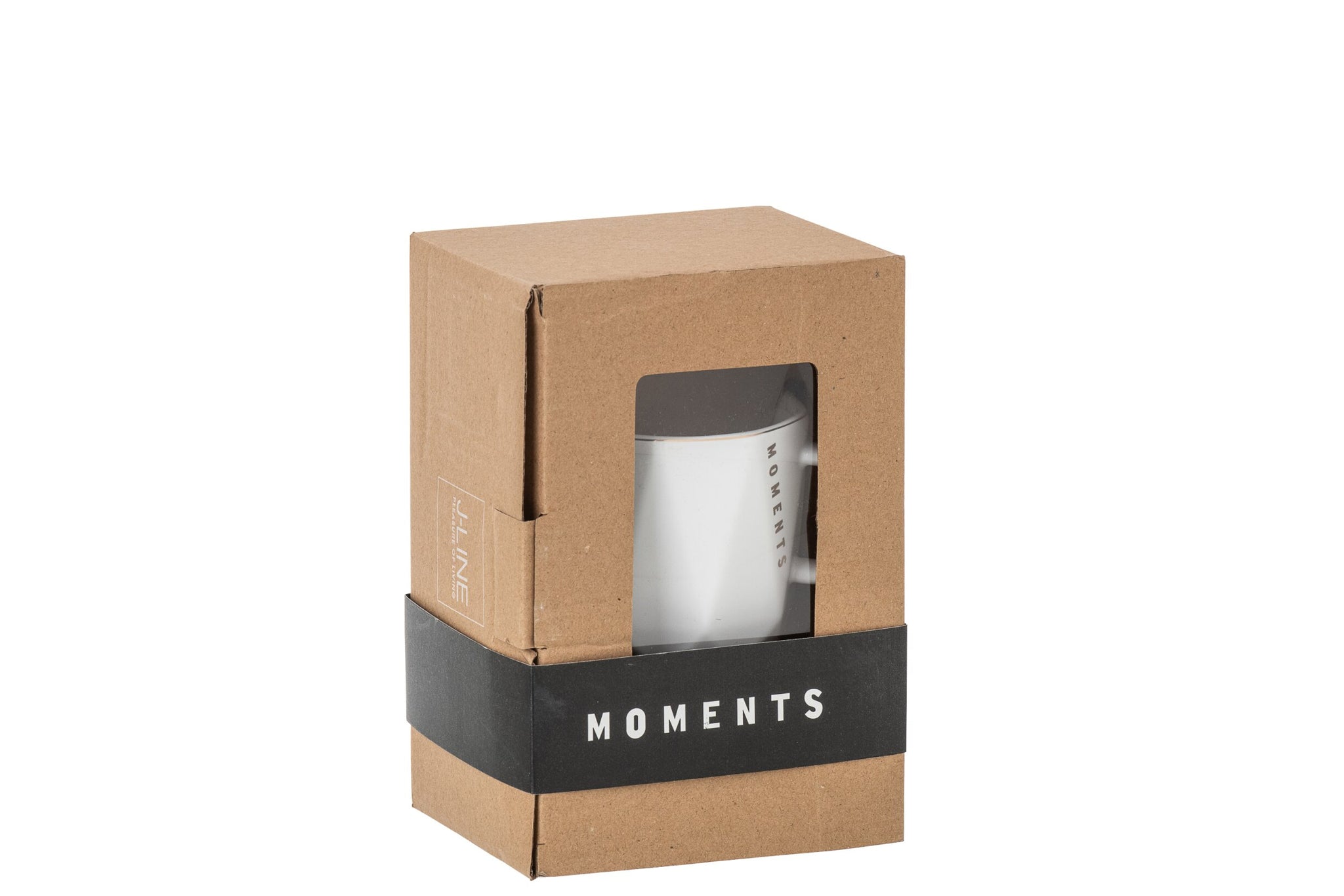 Mok + Schotel + Lepel Momenten Keramiek Wit
