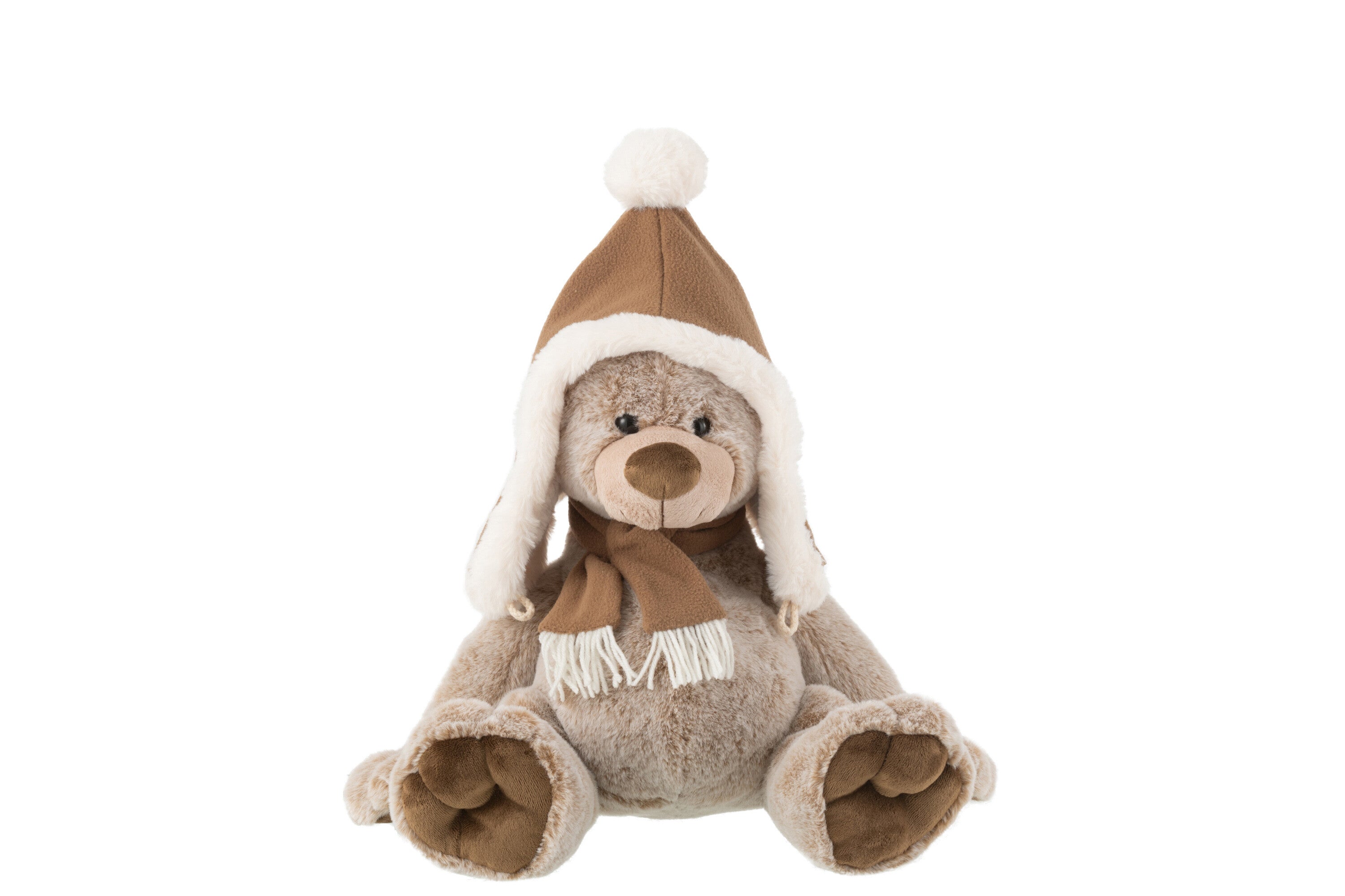 Beer+Hoed Pluche Polyester Bruin Medium