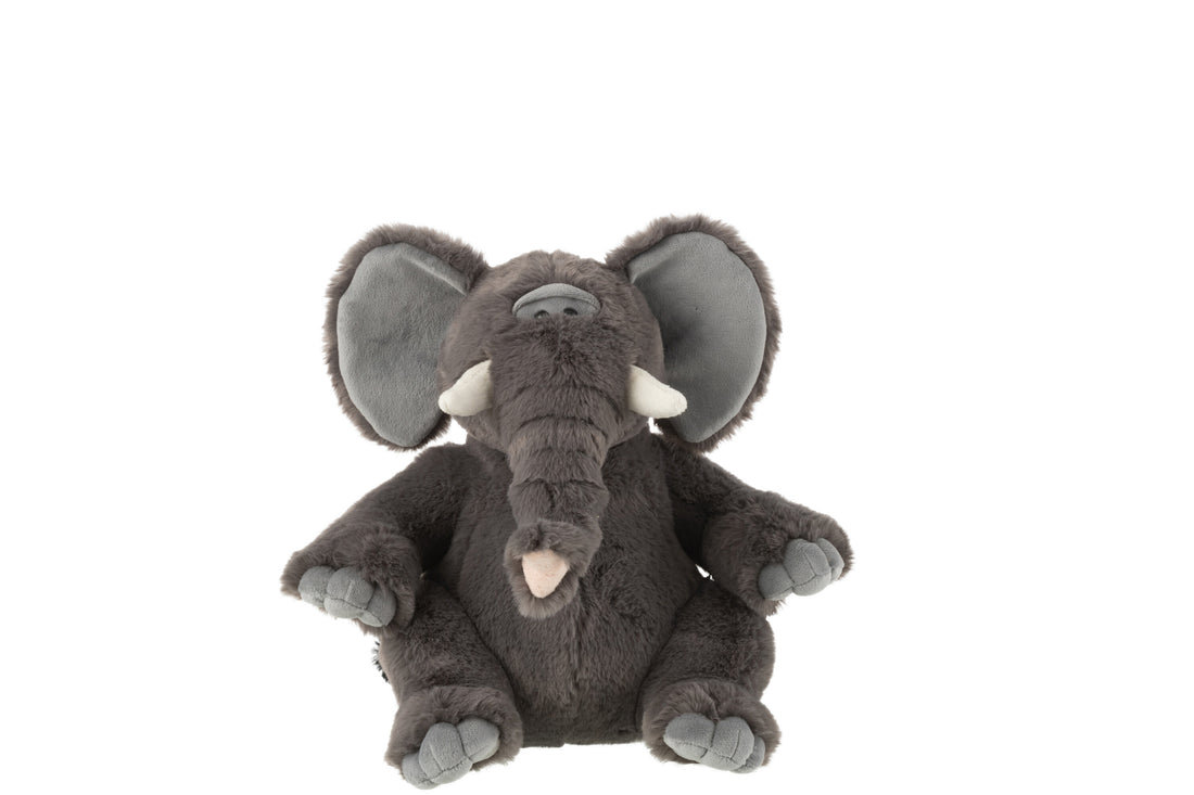 Olifant Pluche Polyester Grijs Medium