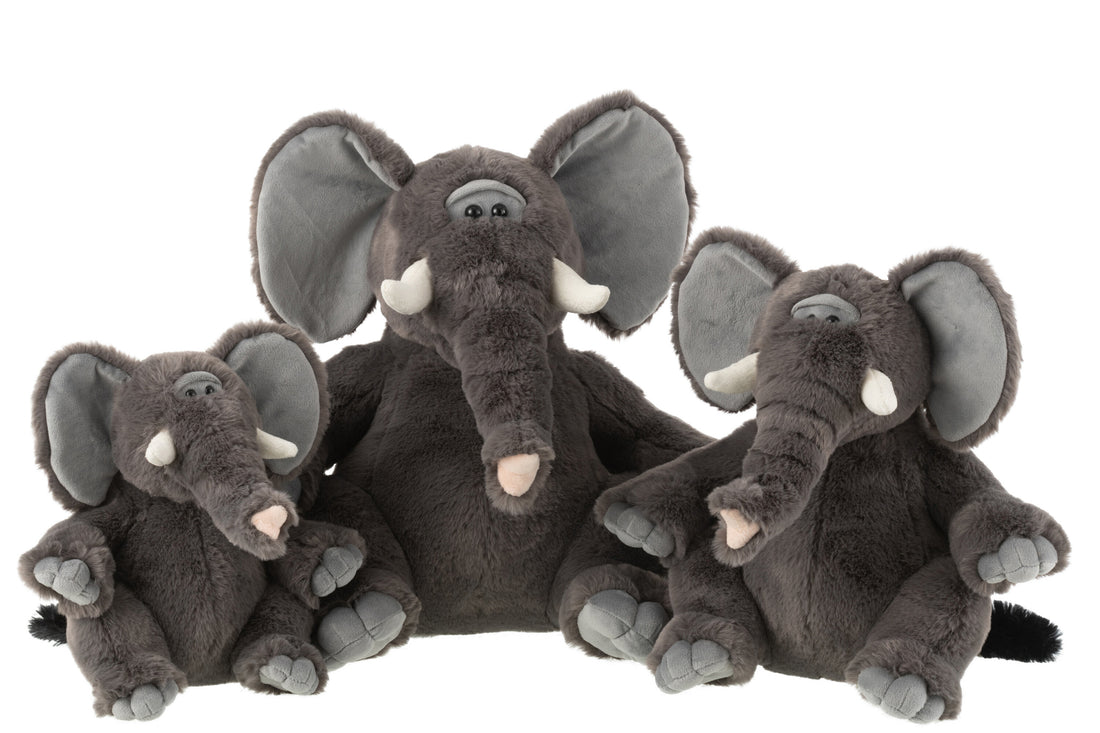 Olifant Pluche Polyester Grijs Groot