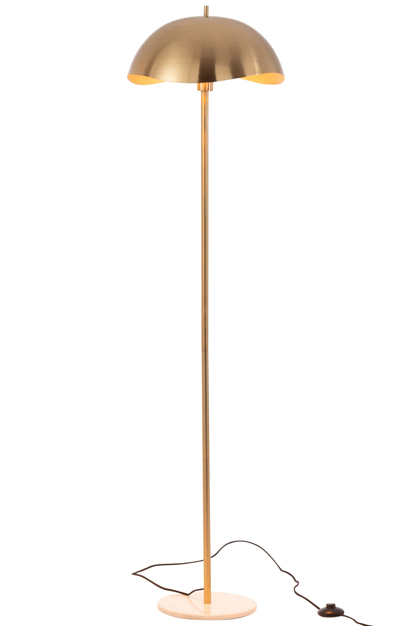 Vloerlamp Metaal/Marmer Goud