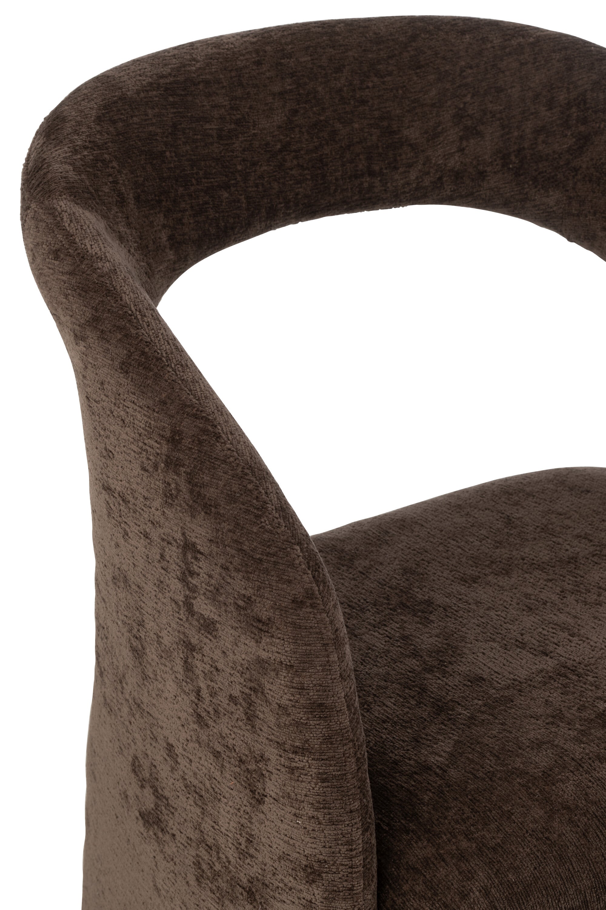 J-Line Anise Stoel Textiel Donkerbruin