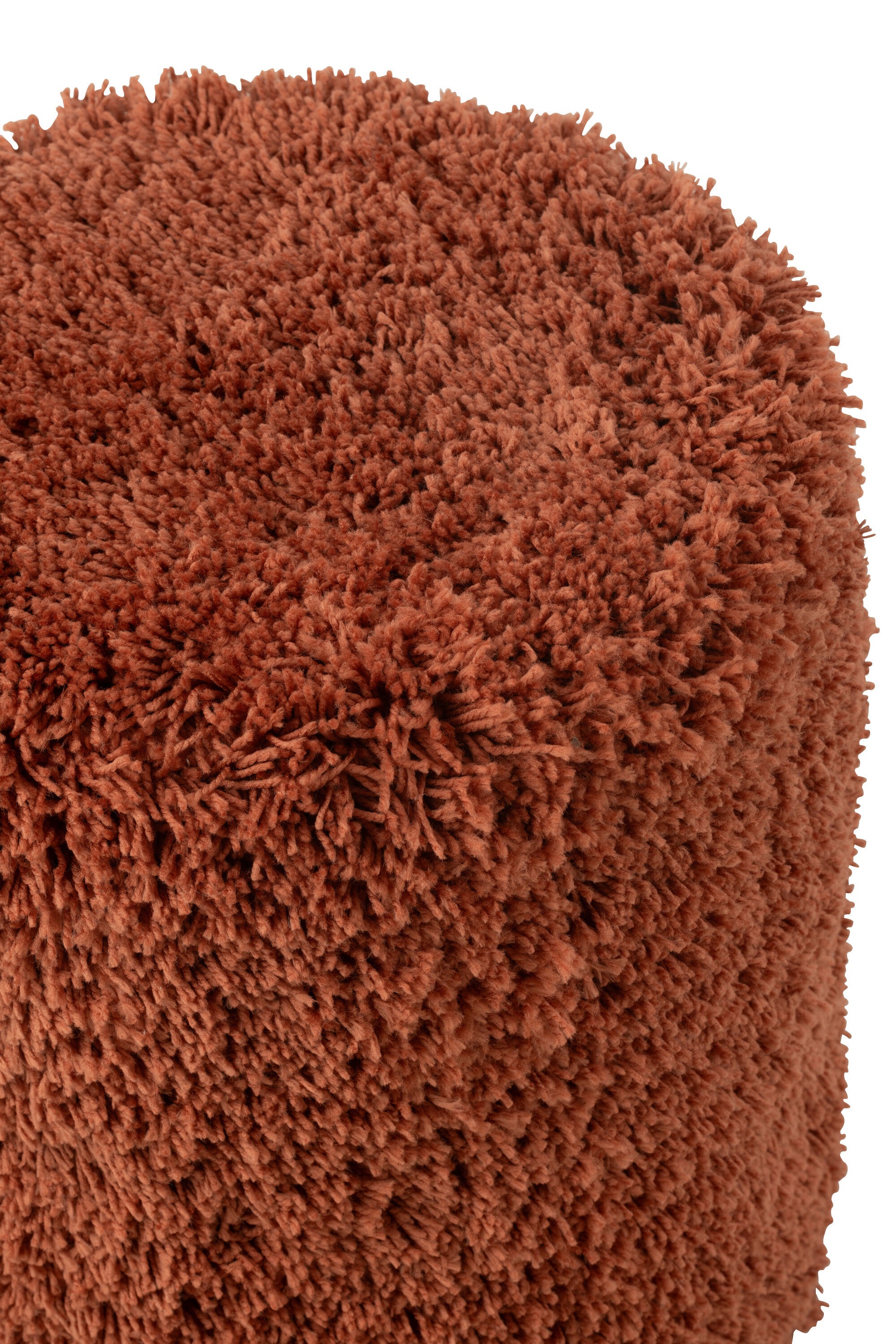 J-Line Poef Cylinder Pluizig Polyester Baksteen