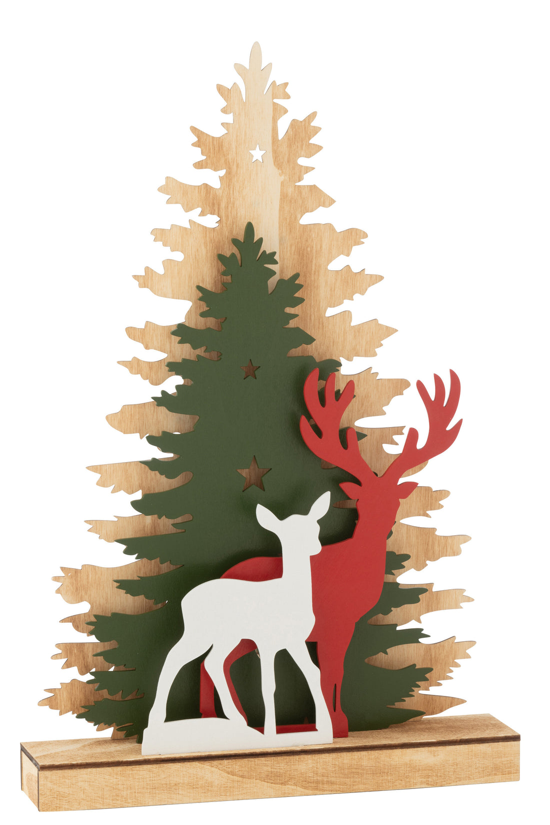 Deco Winter Led Hertenboom Hout Mix