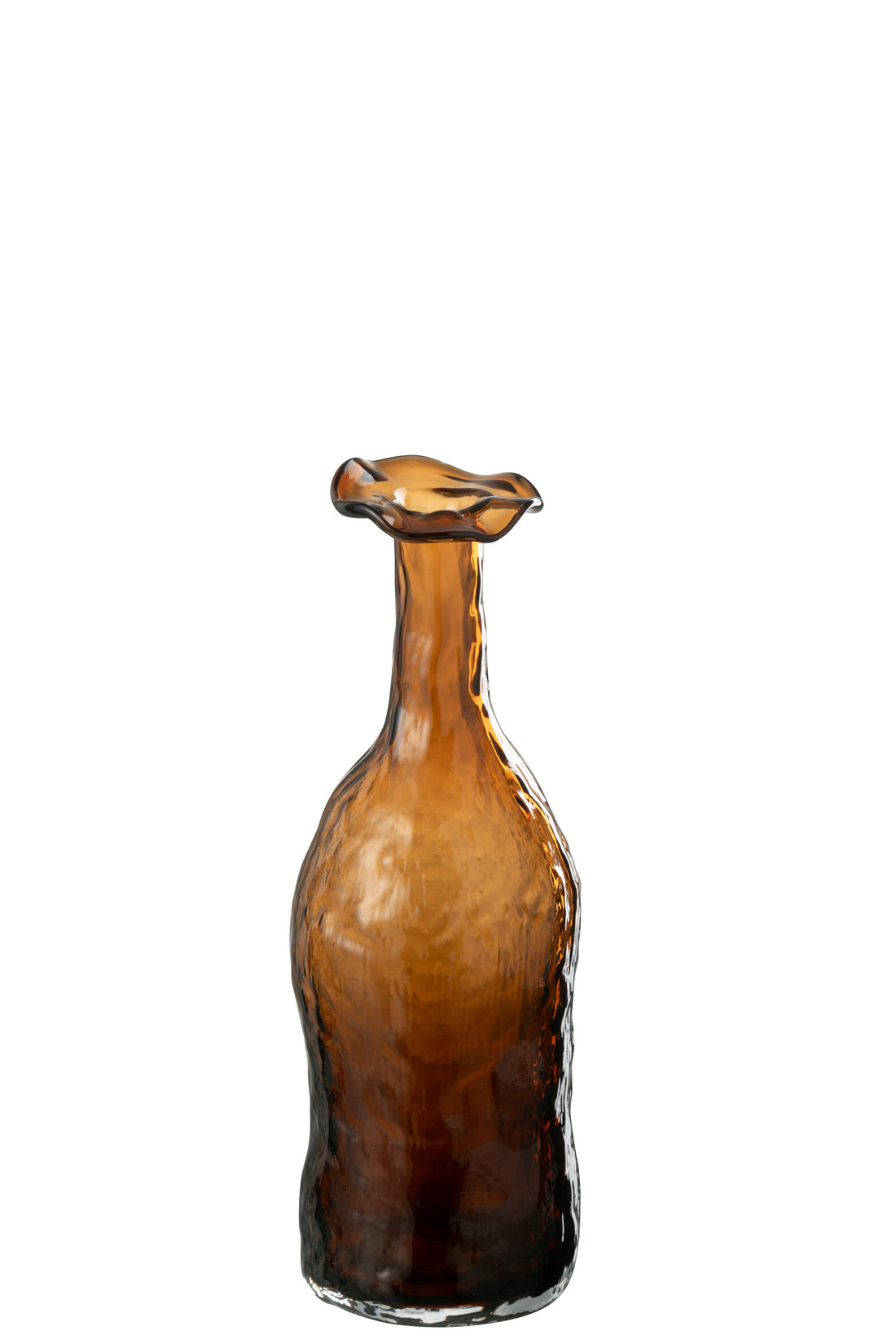 Vaas Bloeiend Glas Bruin Klein