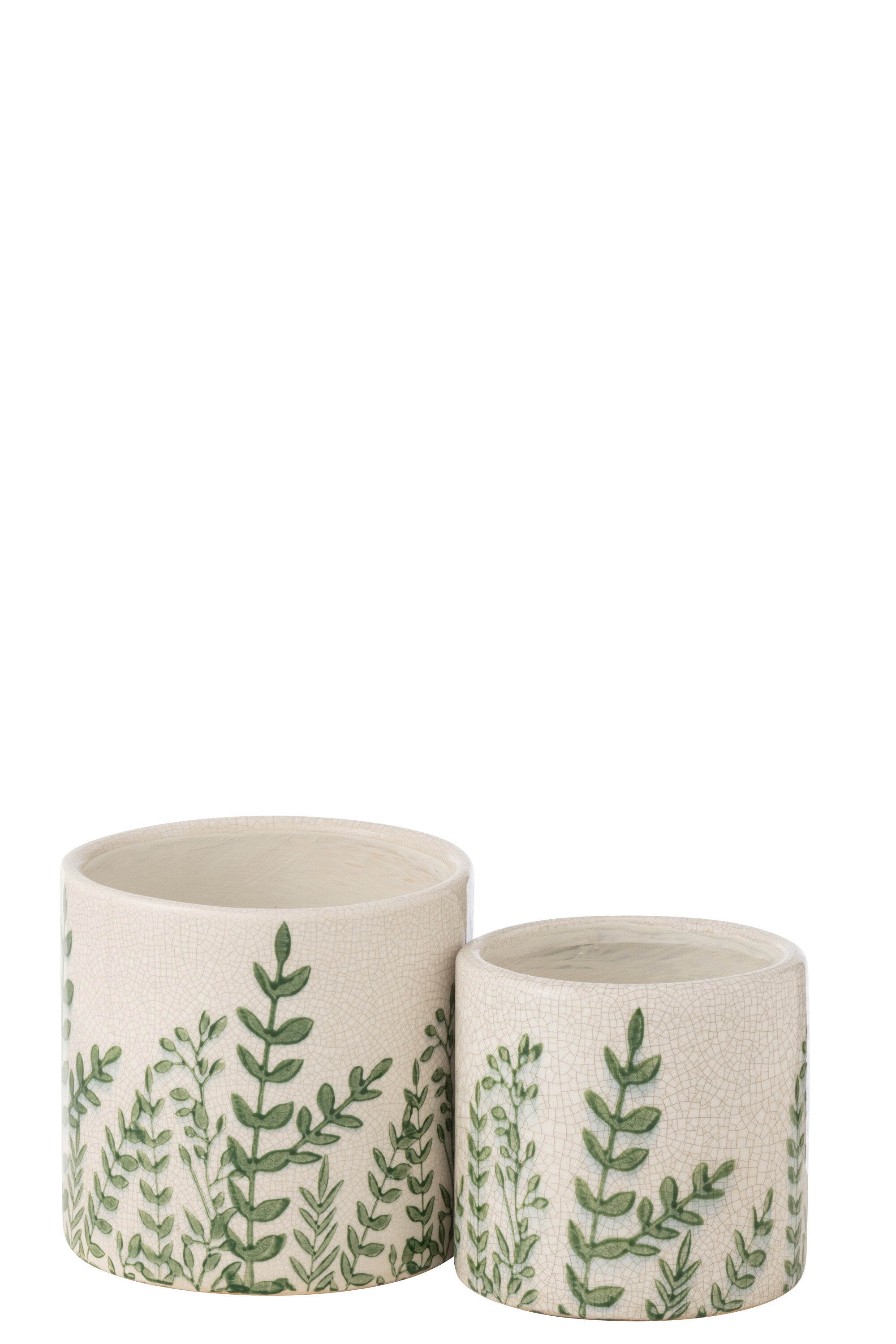 Vaas Ferny Rond Steengoed Groen/Wit Groot