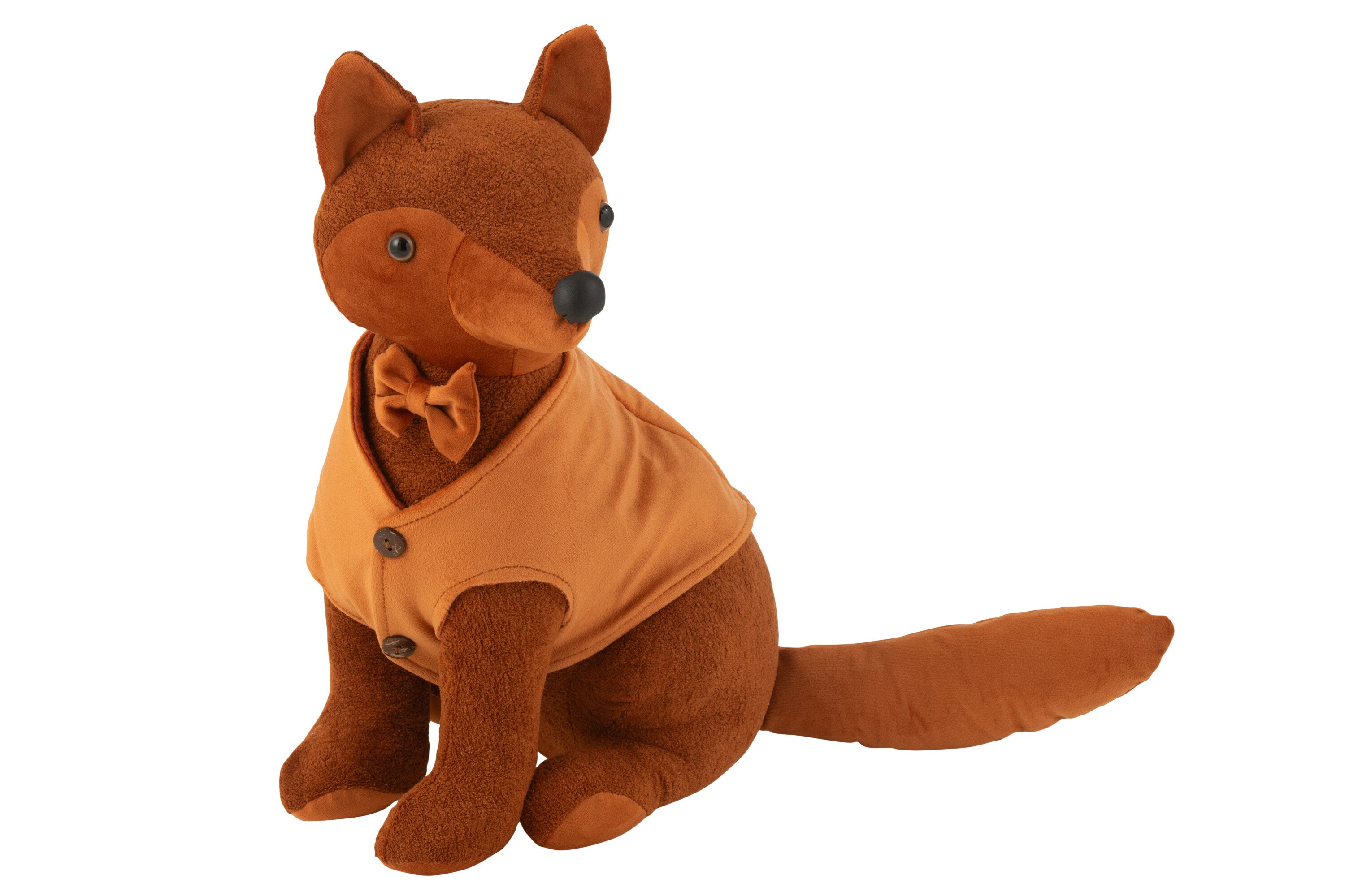 Deurstopper Uil Bouclé/Fluweel Cognac