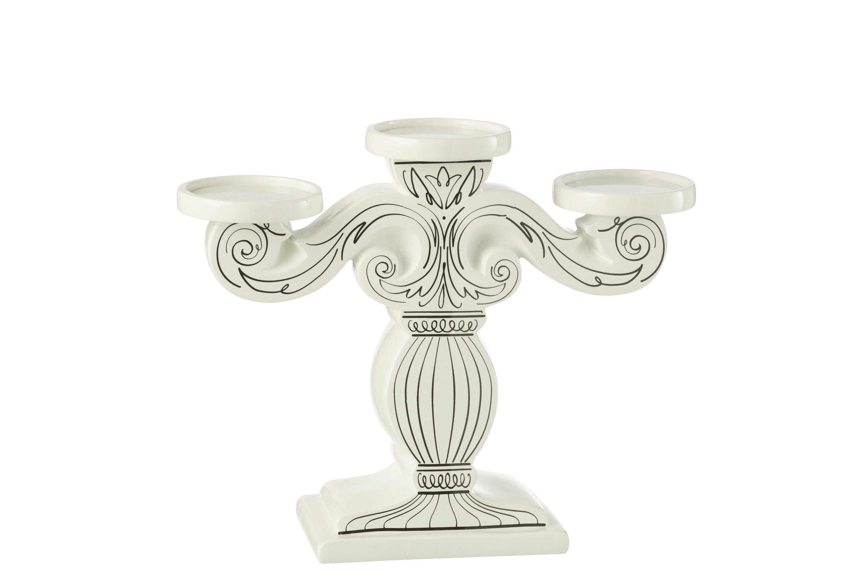 Kroonluchter Dolomiet Wit/Zwart