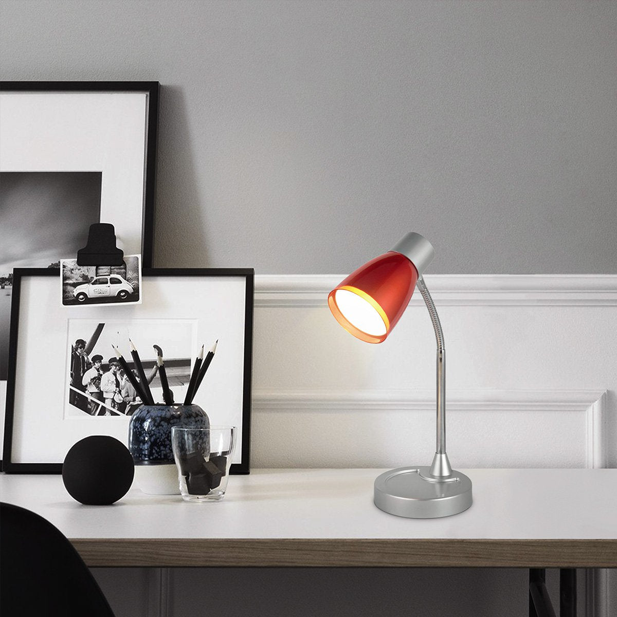 Lumy Led Bureaulamp 3W Rood - Verstelbare