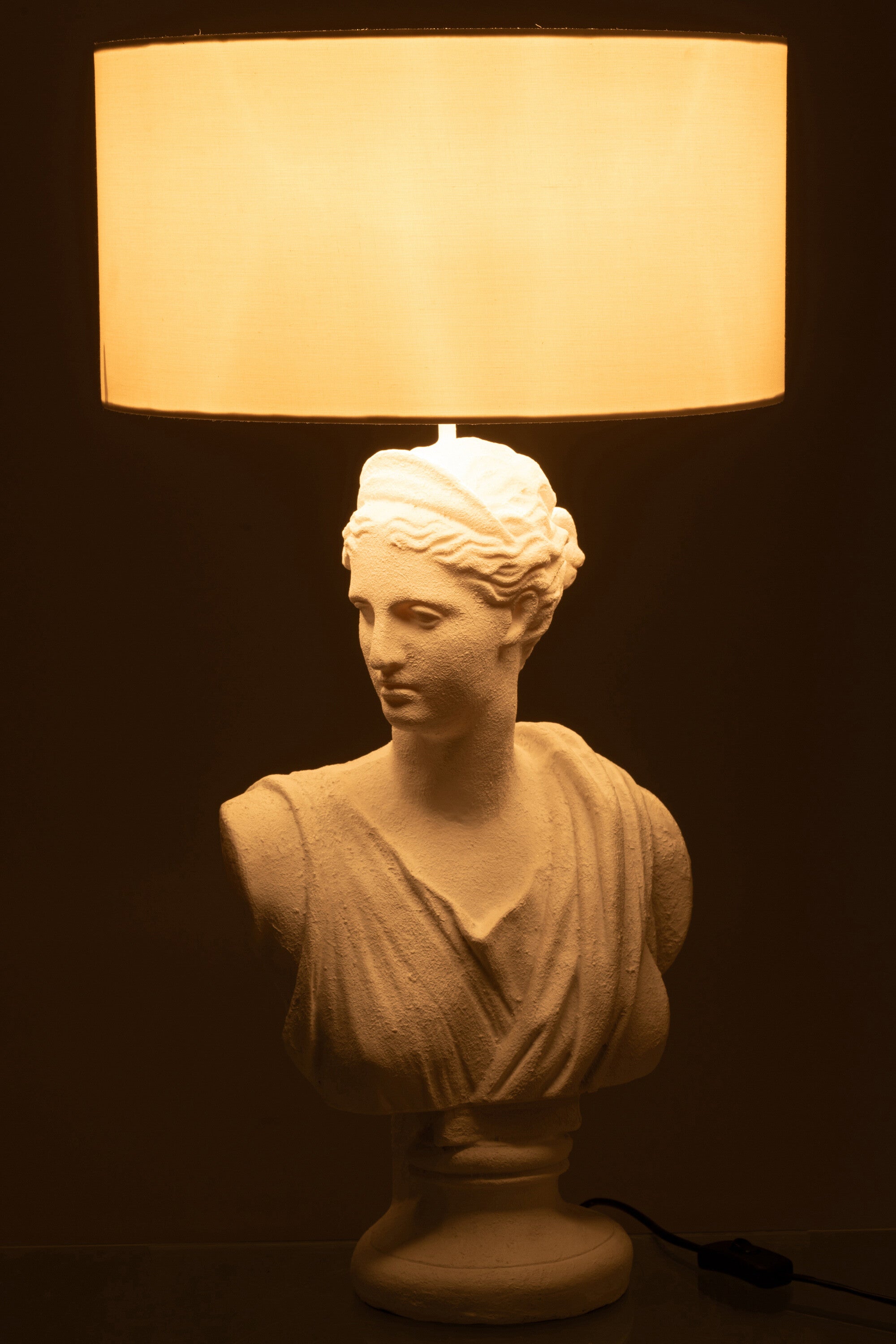 Lamp Lady Bust Hars Wit