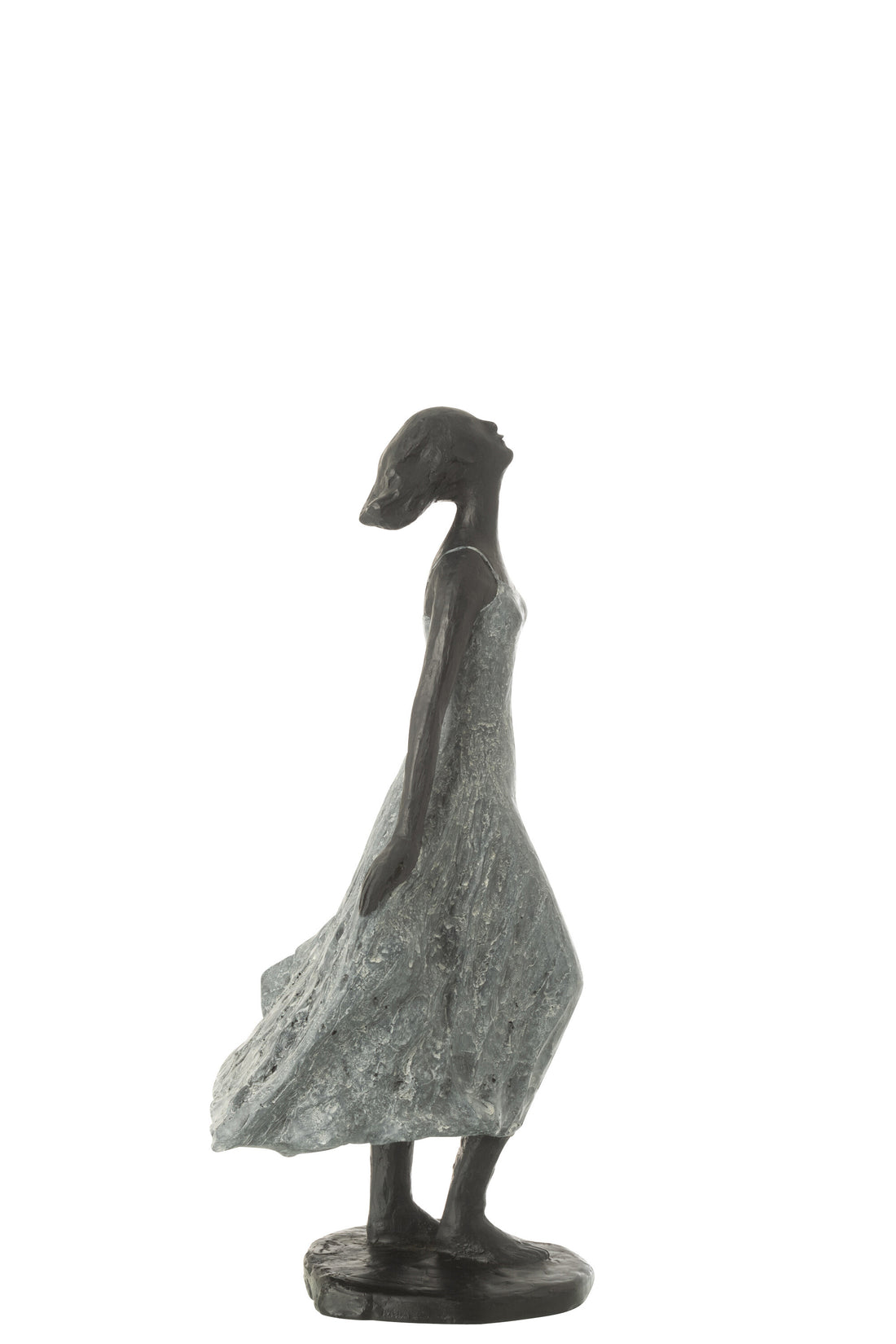 Meisje kijkt naar de lucht hars zwart/grijs klein