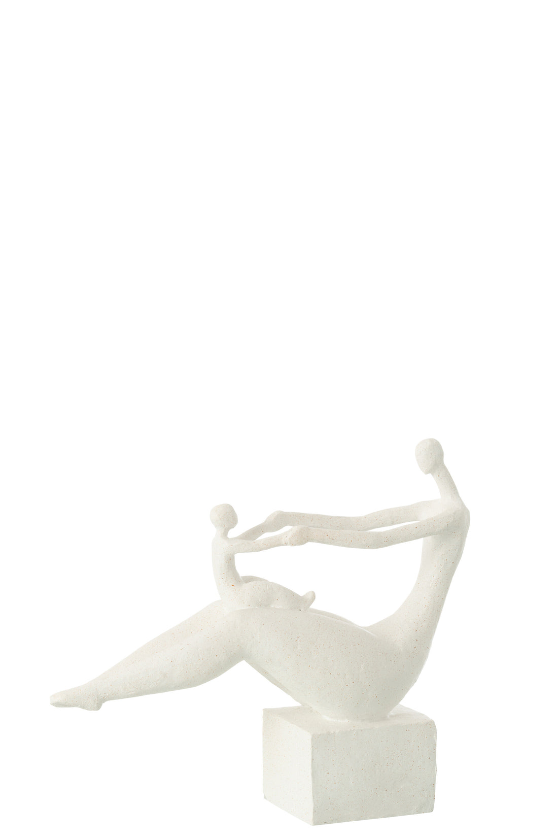 Moeder+Kind Op Knieën Hars Mat Wit