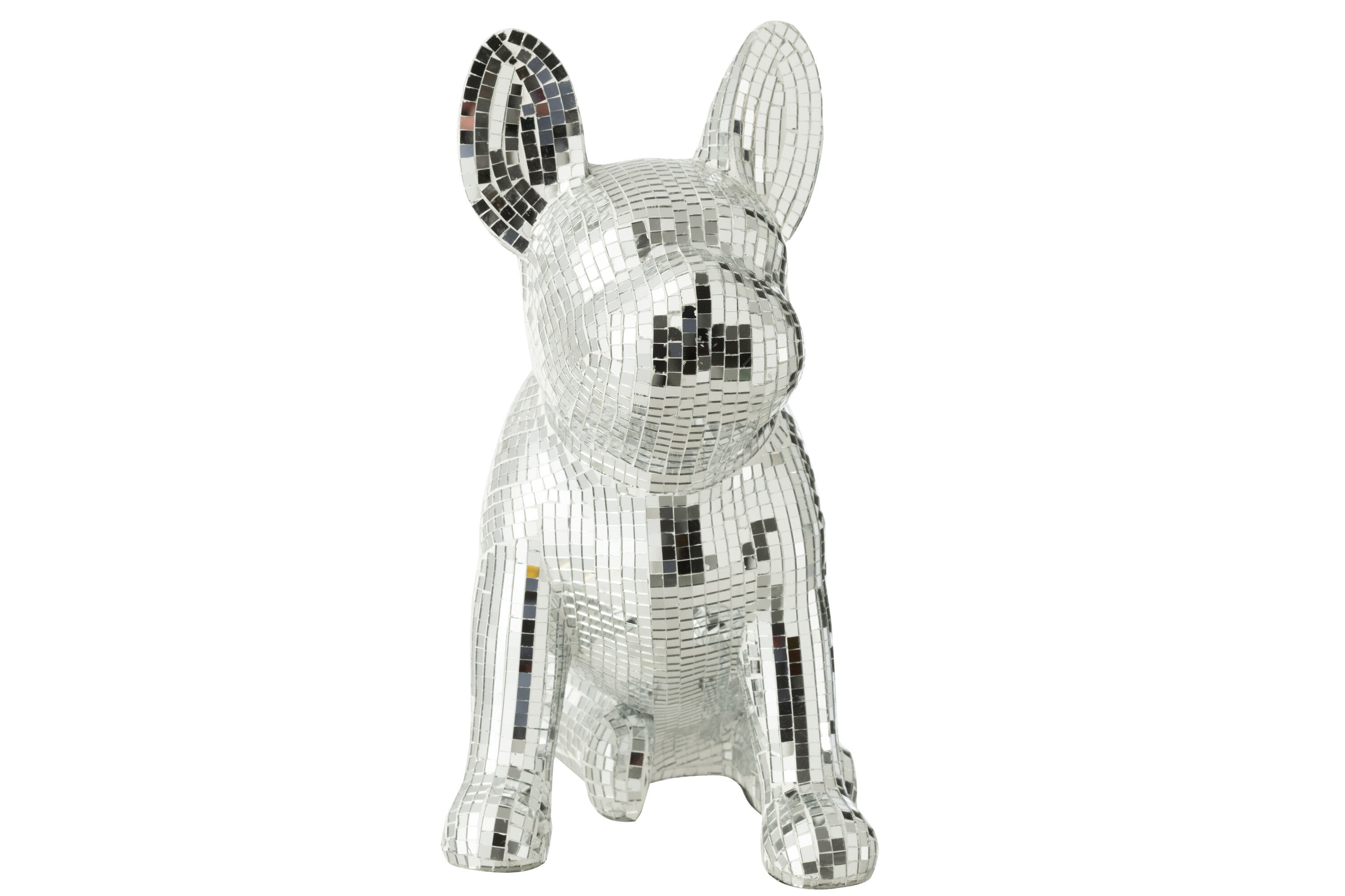 Bulldog Spiegel Hars Zilver