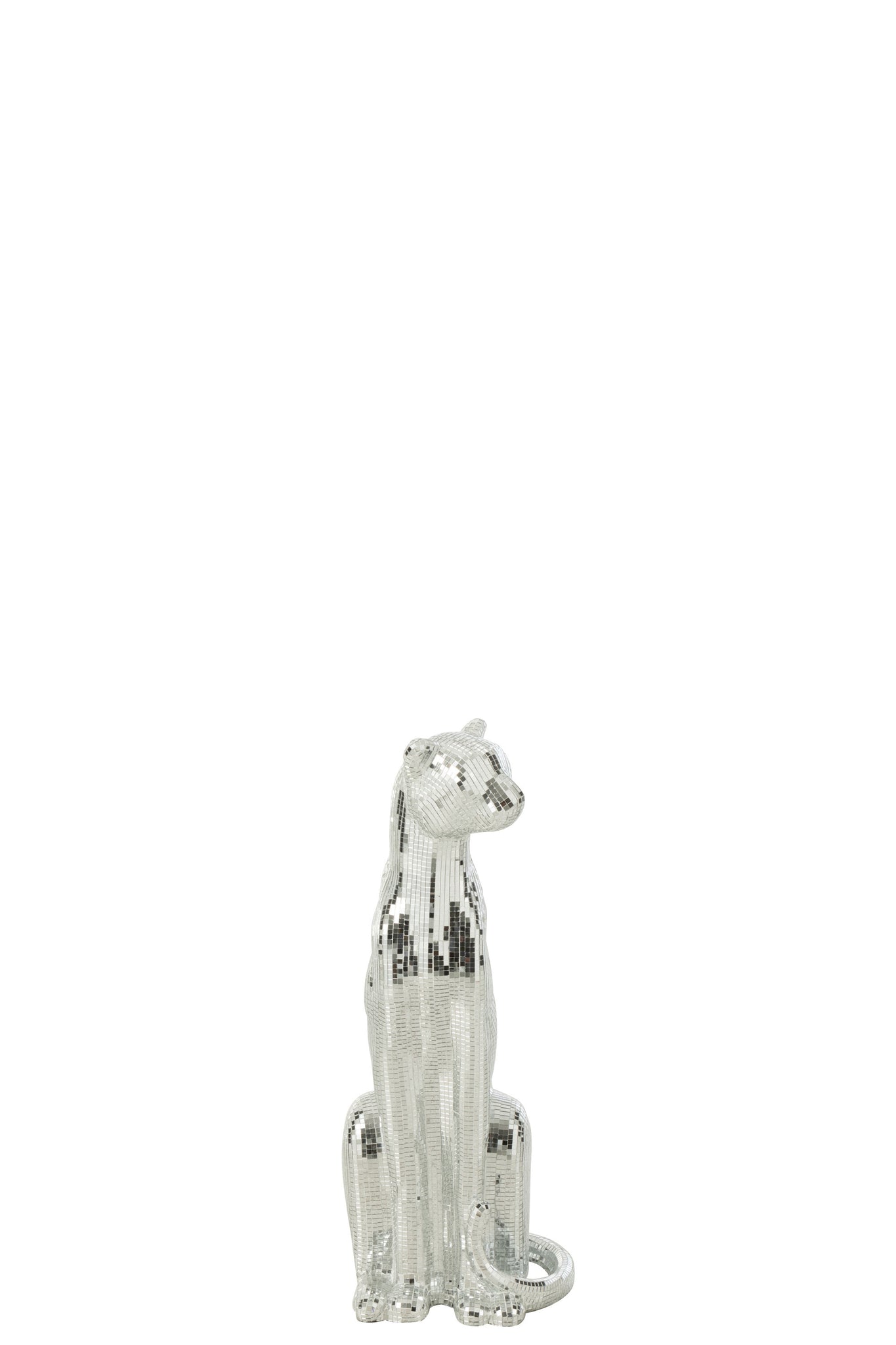 Luipaardspiegel Hars Zilver Klein