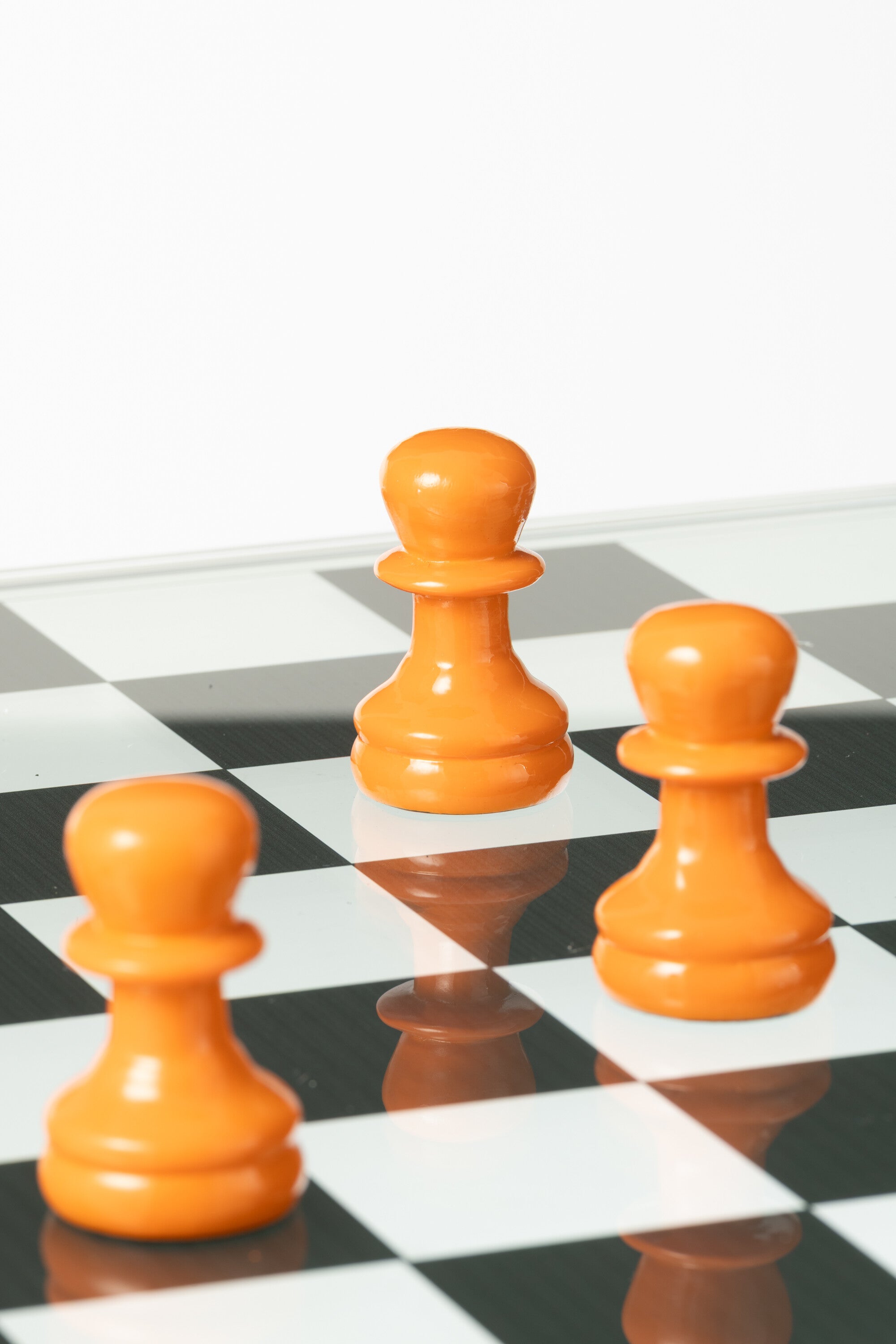 Schaakspel Dieren Hars Blauw/Oranje