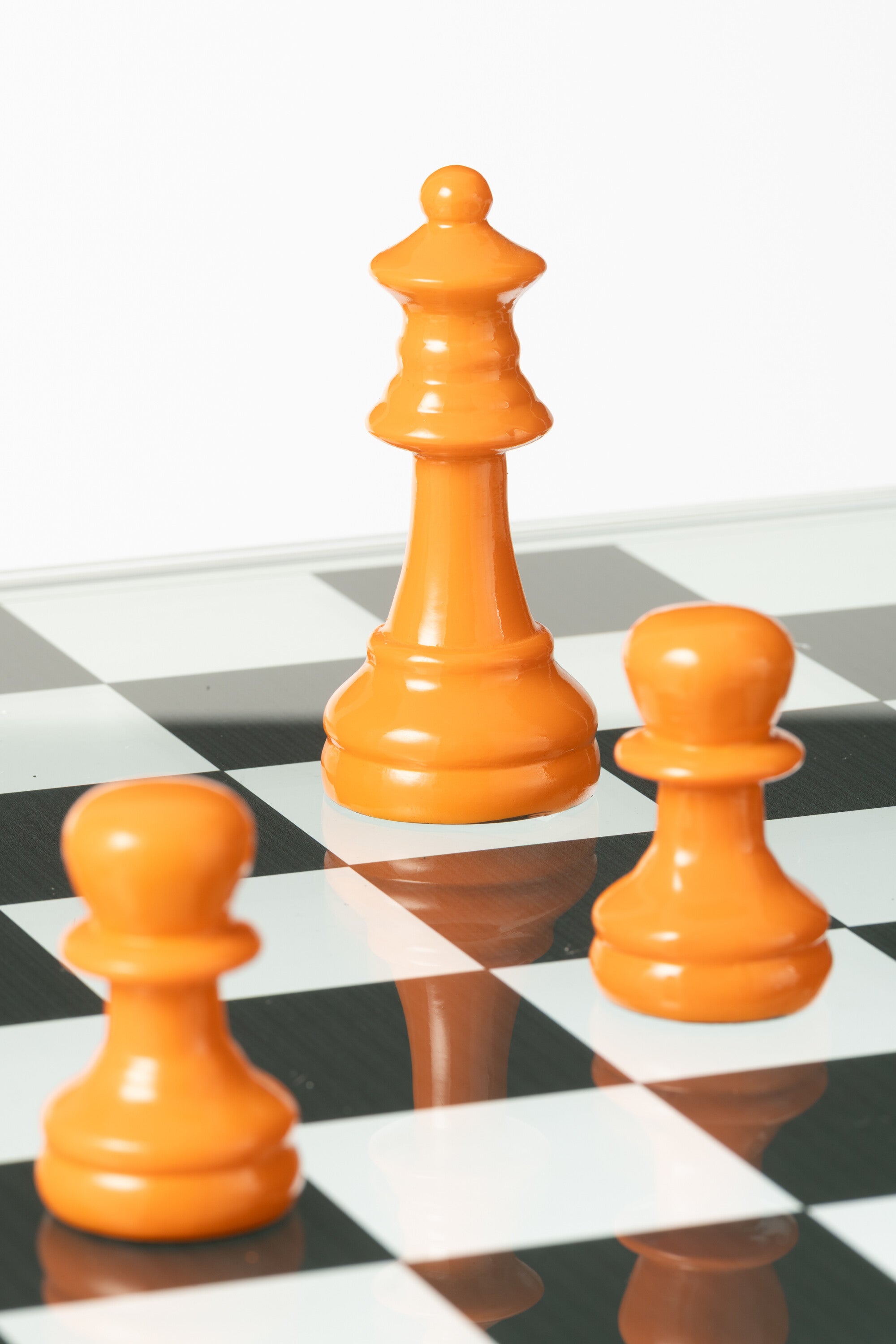 Schaakspel Dieren Hars Blauw/Oranje