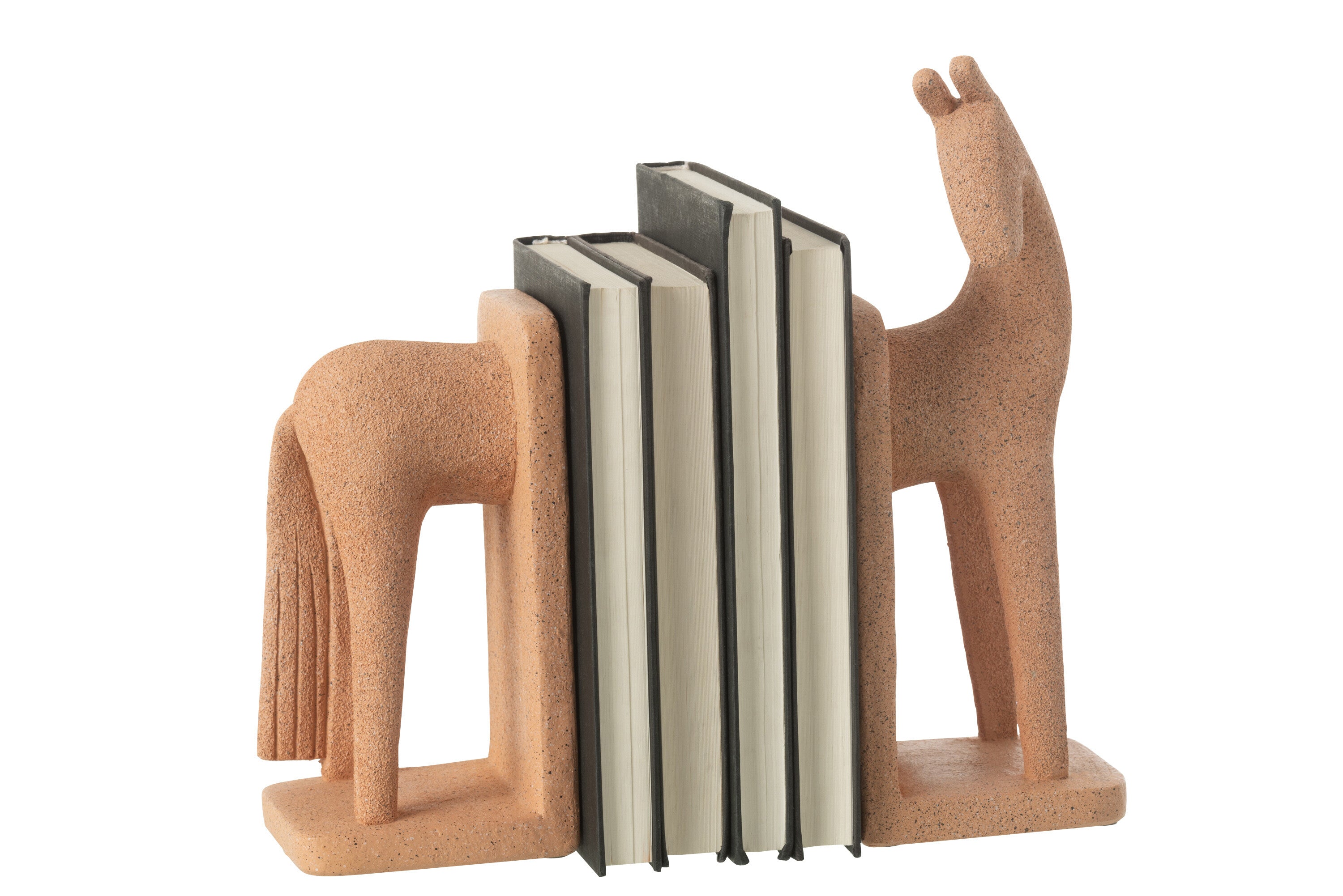 Set van 2 boekensteunen Paard Modern Resin Terra