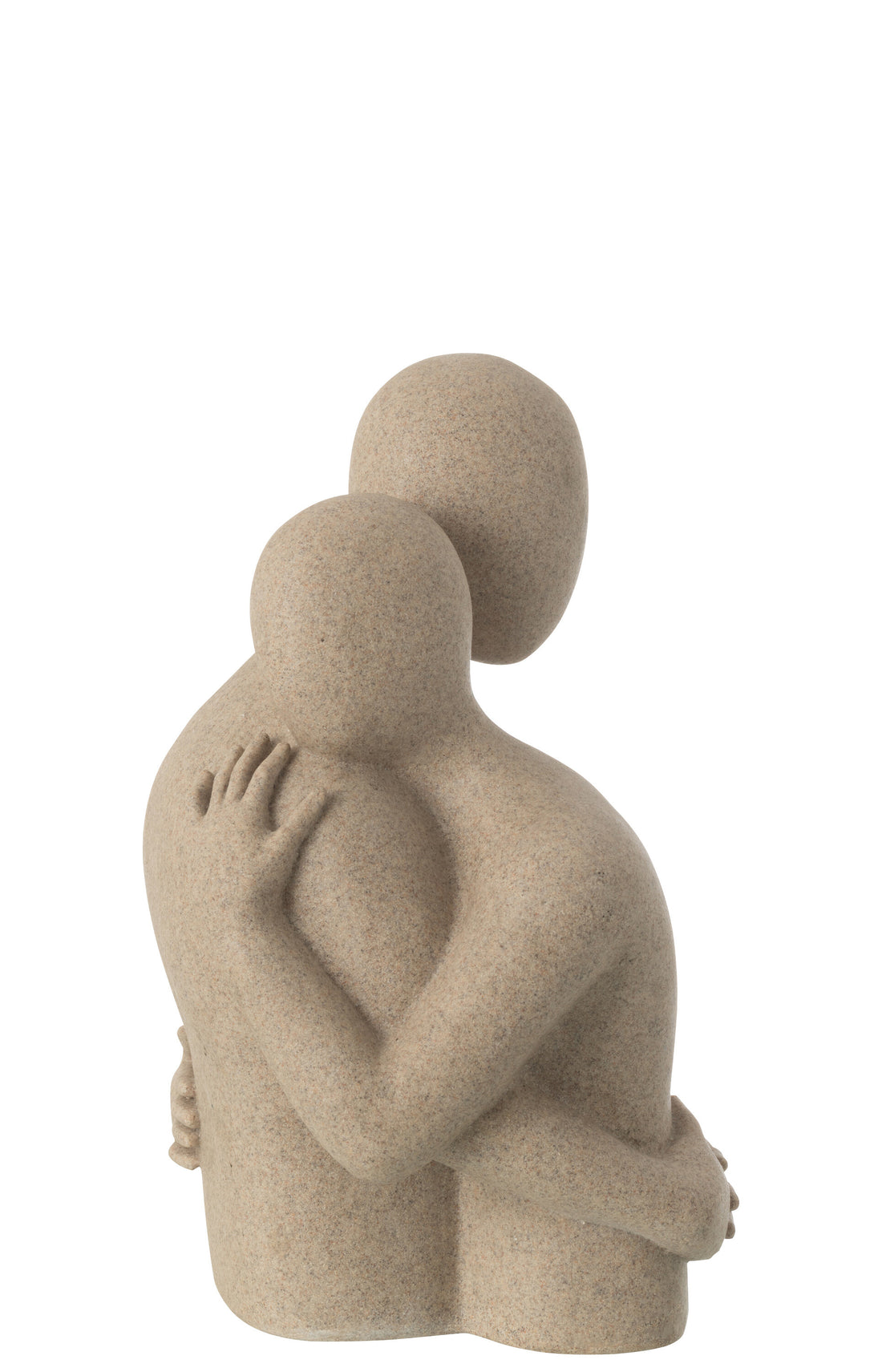 Beeldje van een stel dat elkaar omhelst van hars in beige