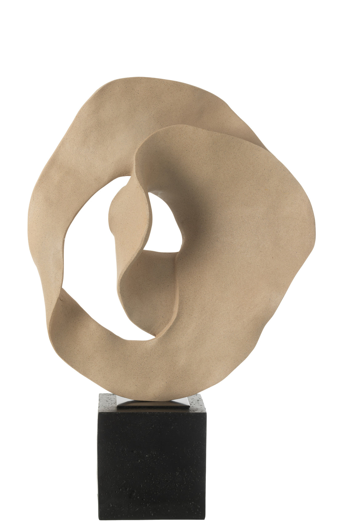 Deco Abstract Op Voet Hars Beige/Zwart
