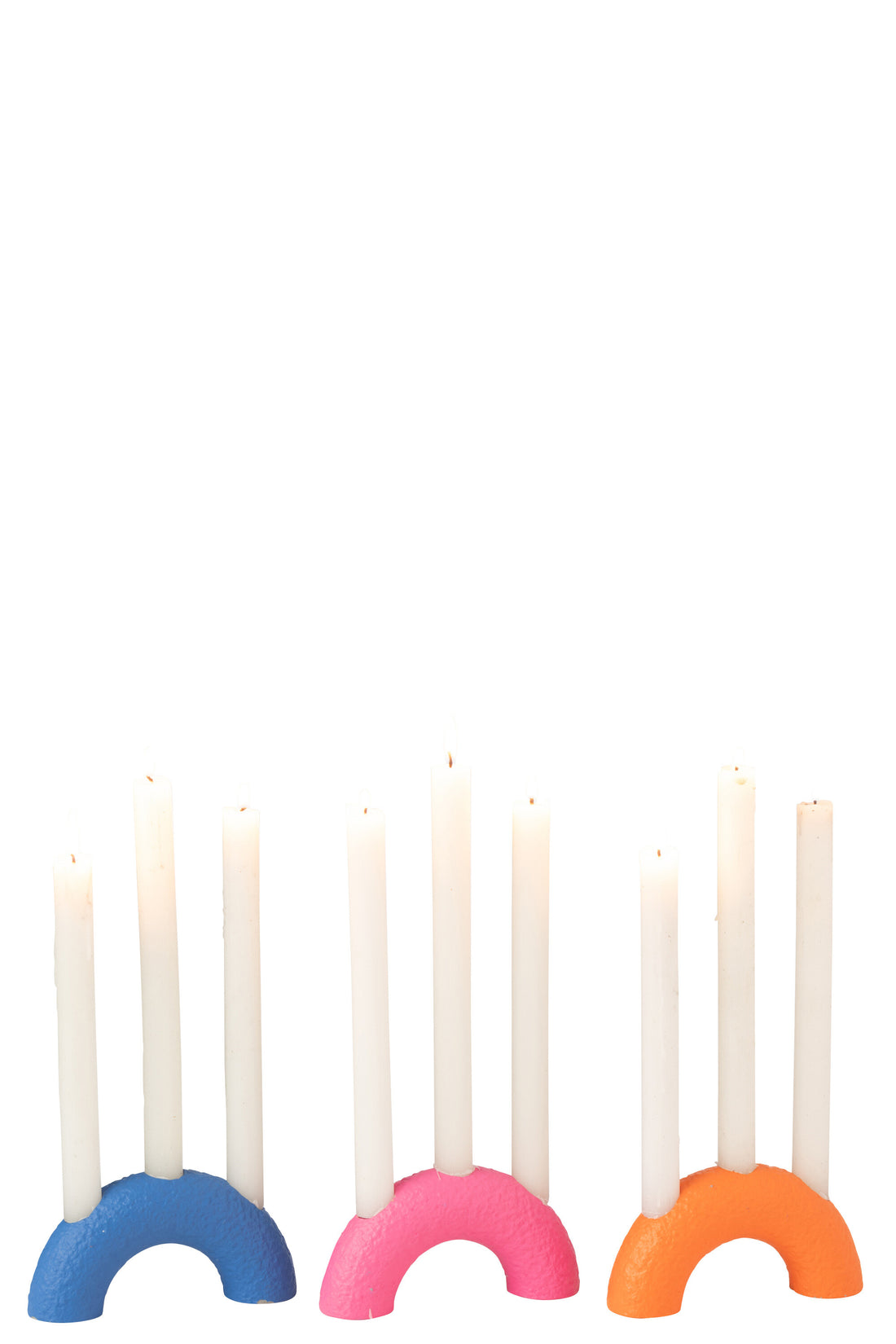 Kaarsenhouder Boog Cement Mix Assortiment Van 3