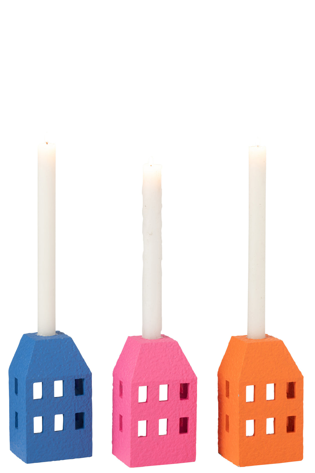 Kaarsenhouder Huis Cement Mix Assortiment Van 3