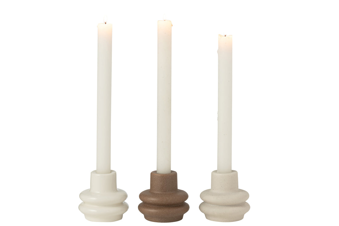 Kaarsenhouder Boeien Porselein Mix Assortiment Van 3