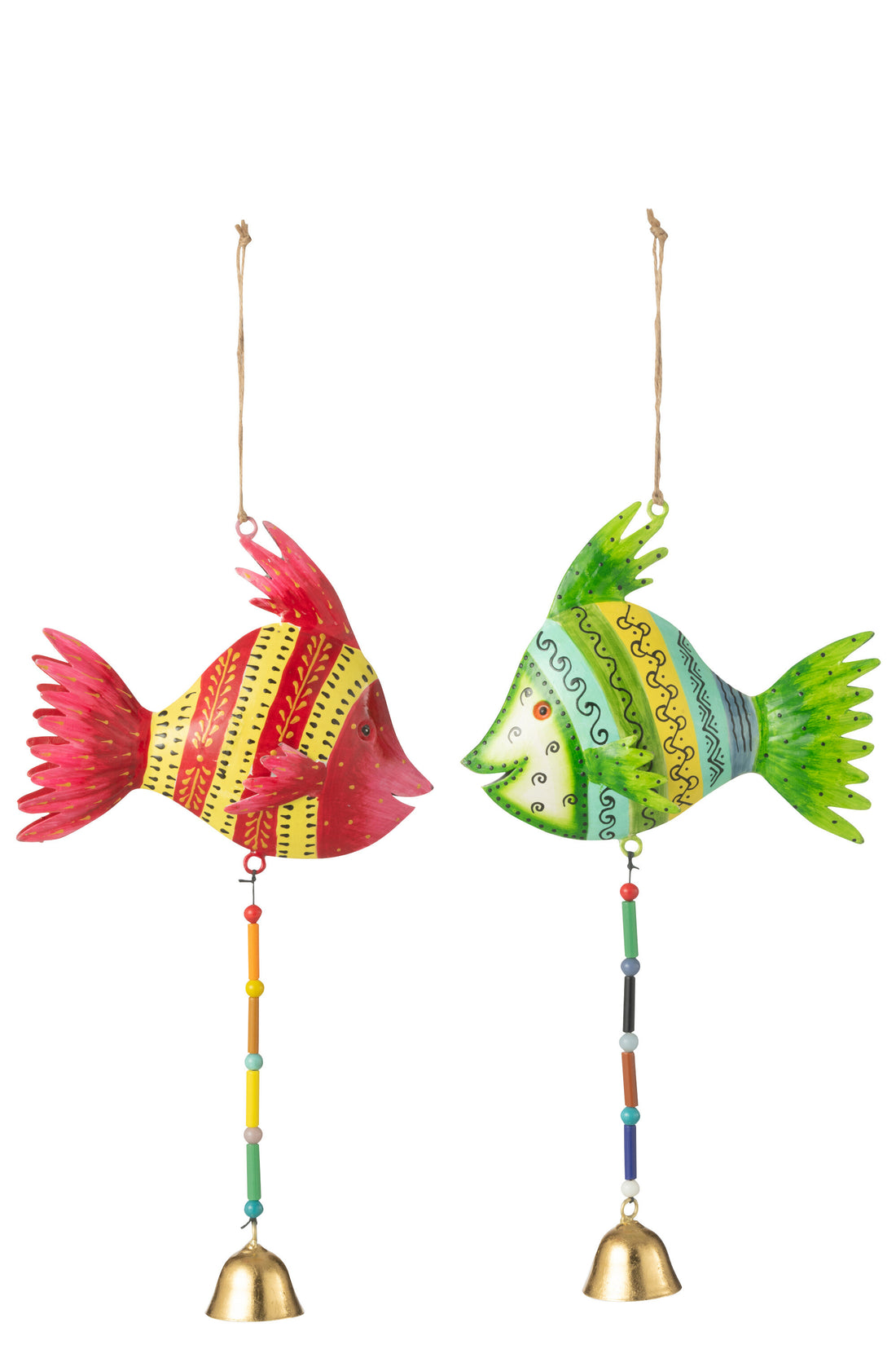 Hanger Fish Bell Iron Mix Assortment Of 2