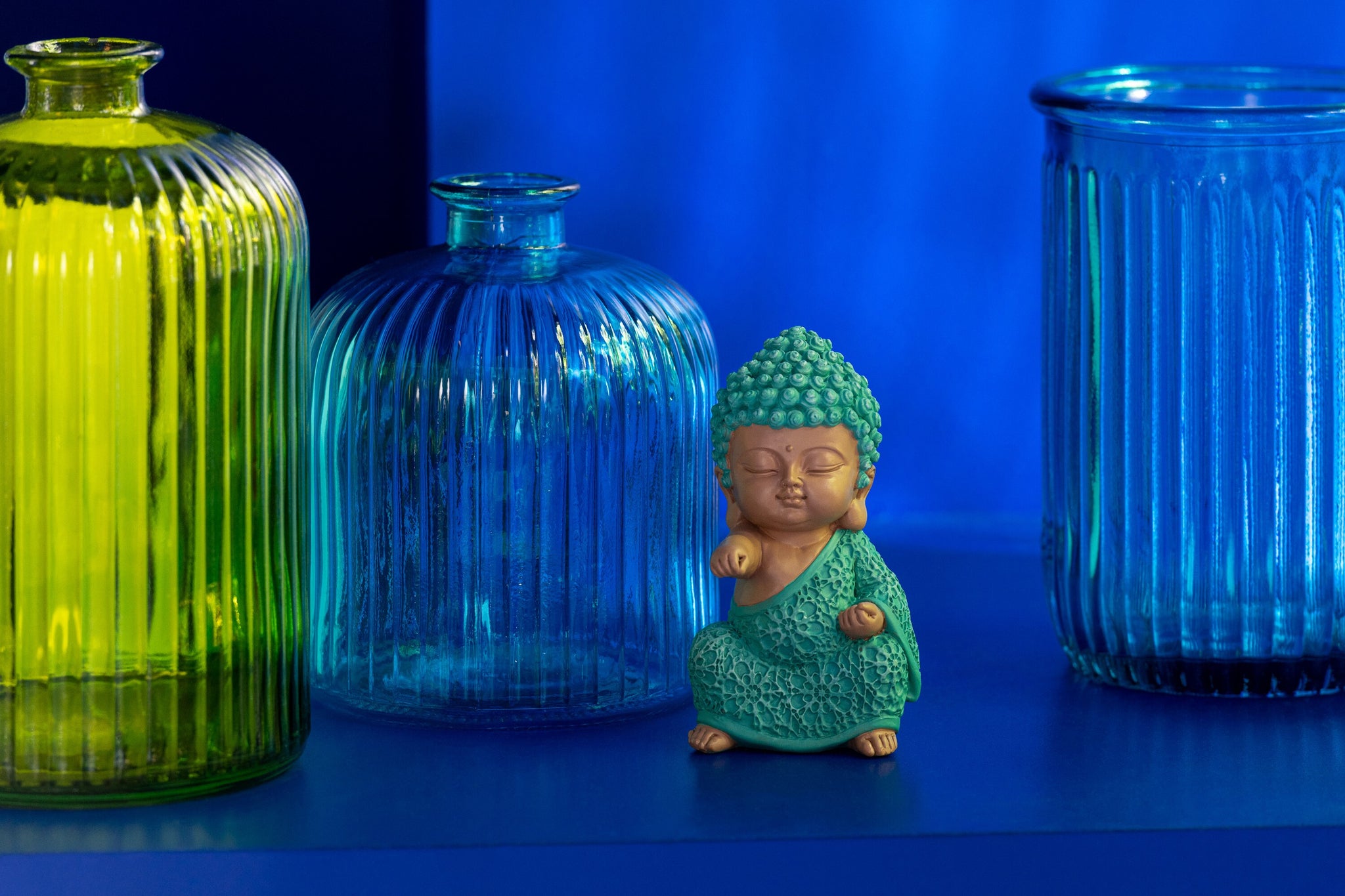 Monniksgevecht Hars Azuurblauw Assortiment van 2