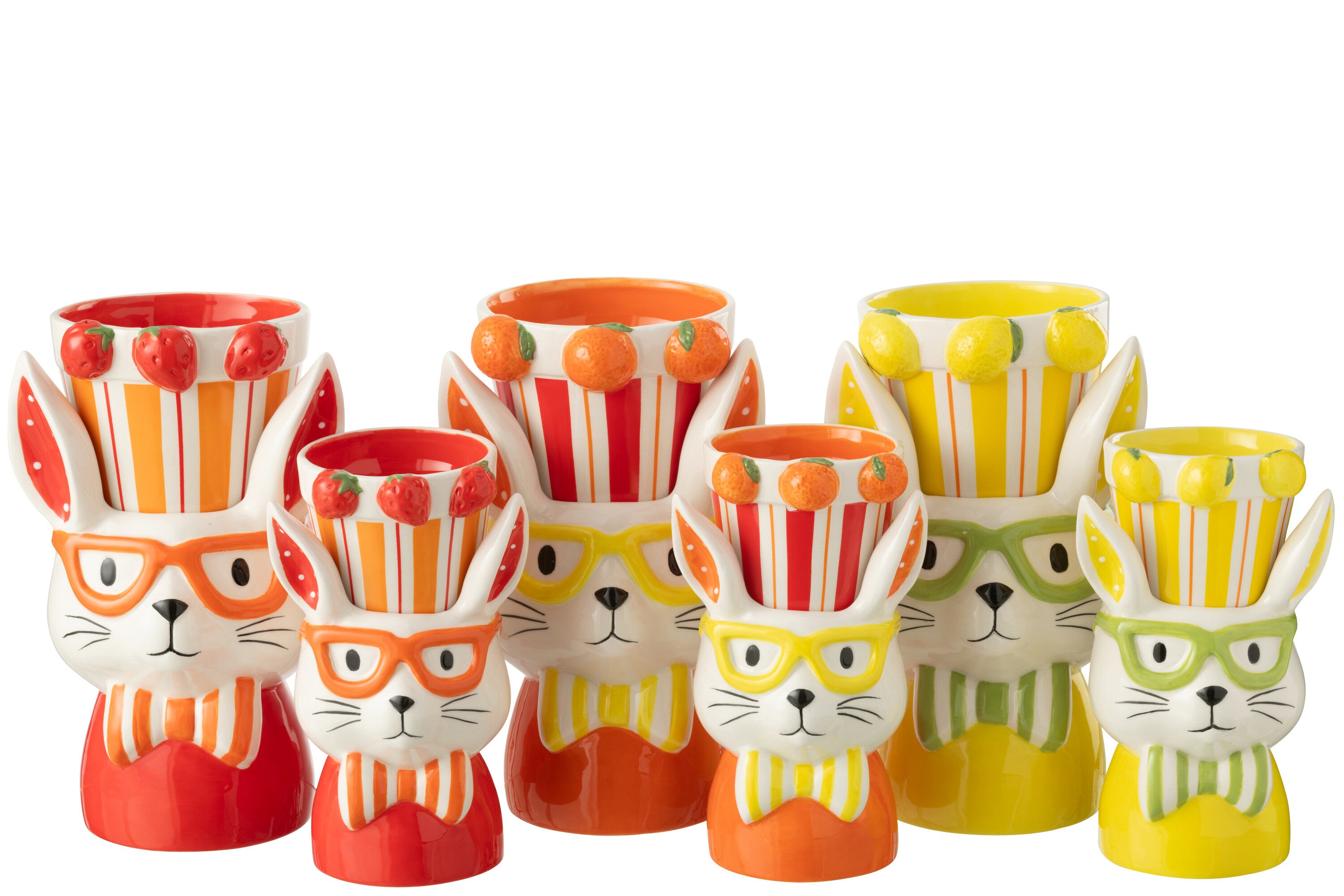 Bloempot 2 Delen Konijn Dolomiet Mix Groot Assortiment Van 3