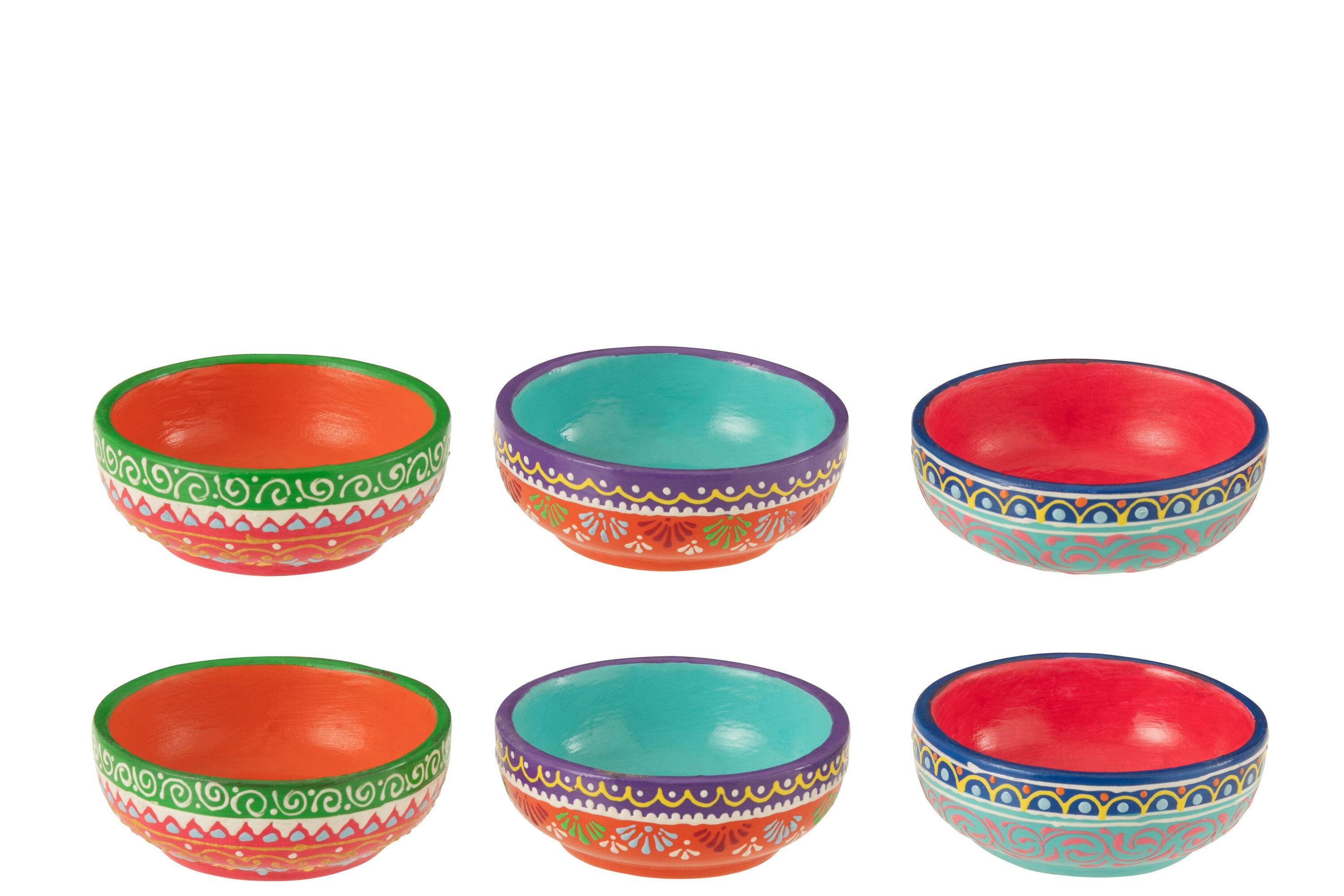 Doos van 6 kommen Mumbai Terracotta Mix