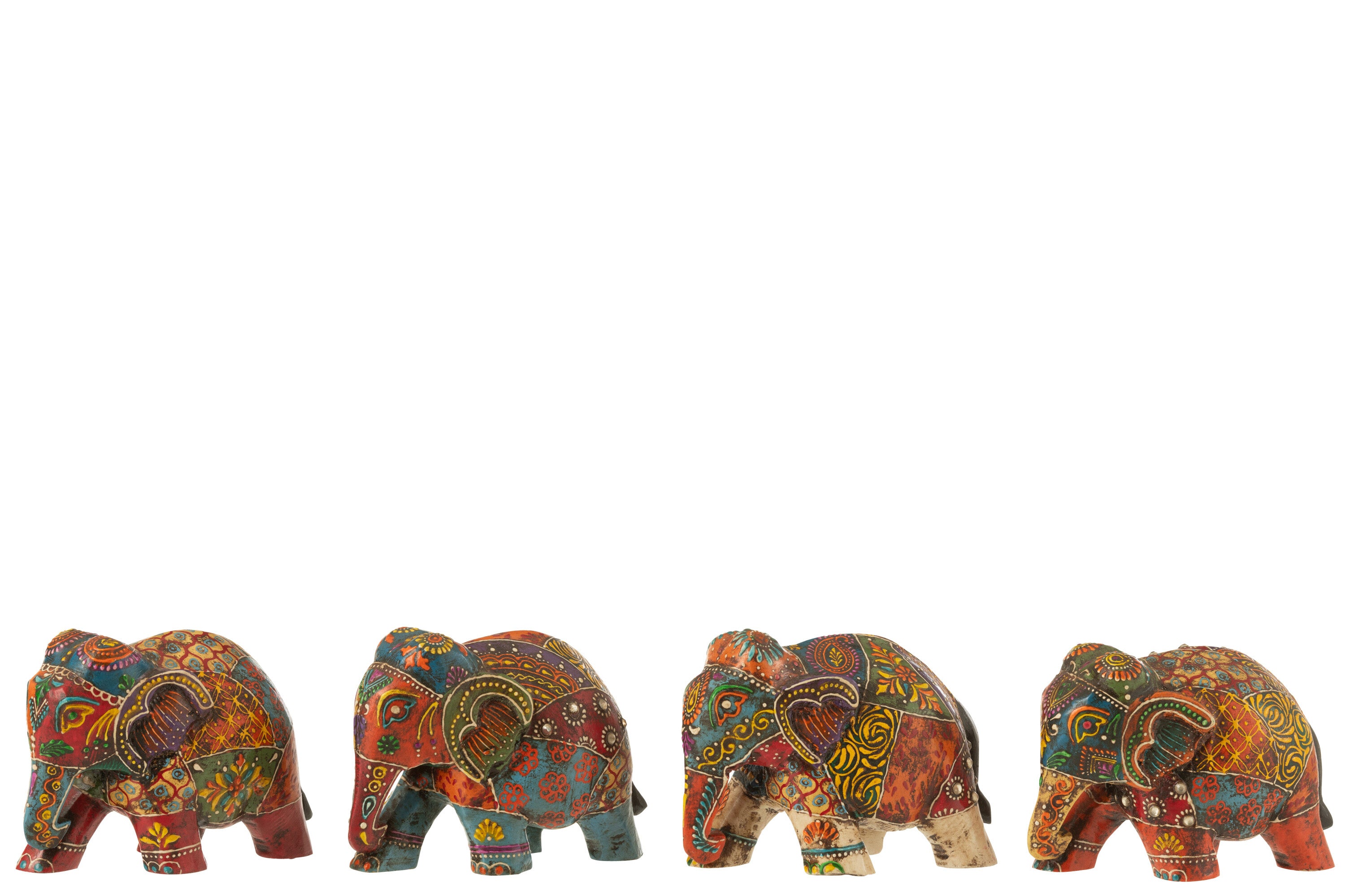 Olifant Delhi Mango Hout Mix Kleine Assortiment Van 4