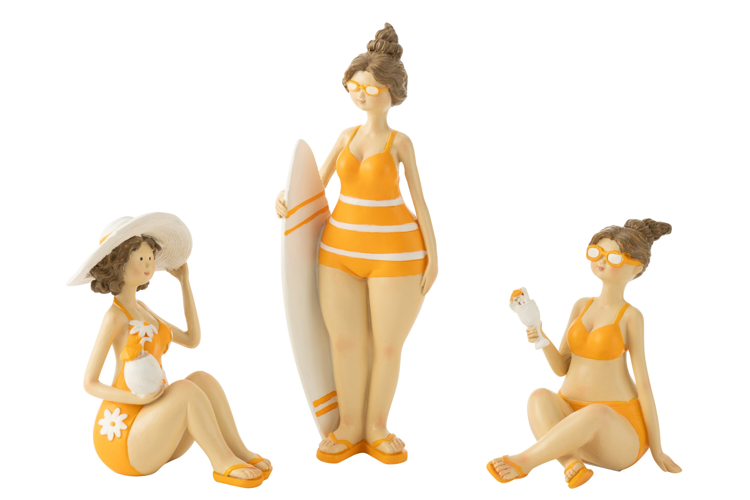 Stranddames Hars Oranje Assortiment Van 3