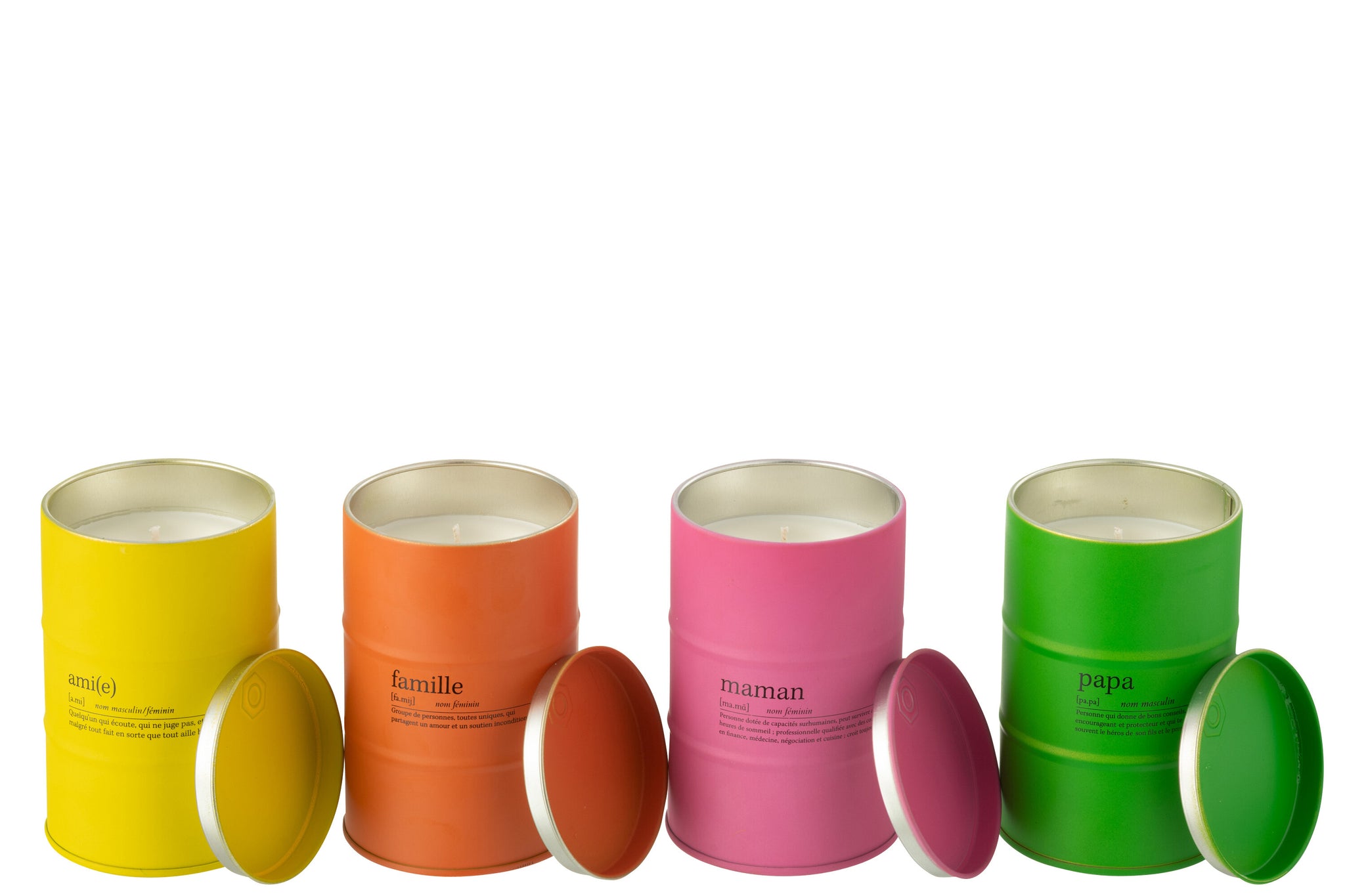 Geurkaars Familie Quote Engels-Frans Mix-50H Assortiment Van 4