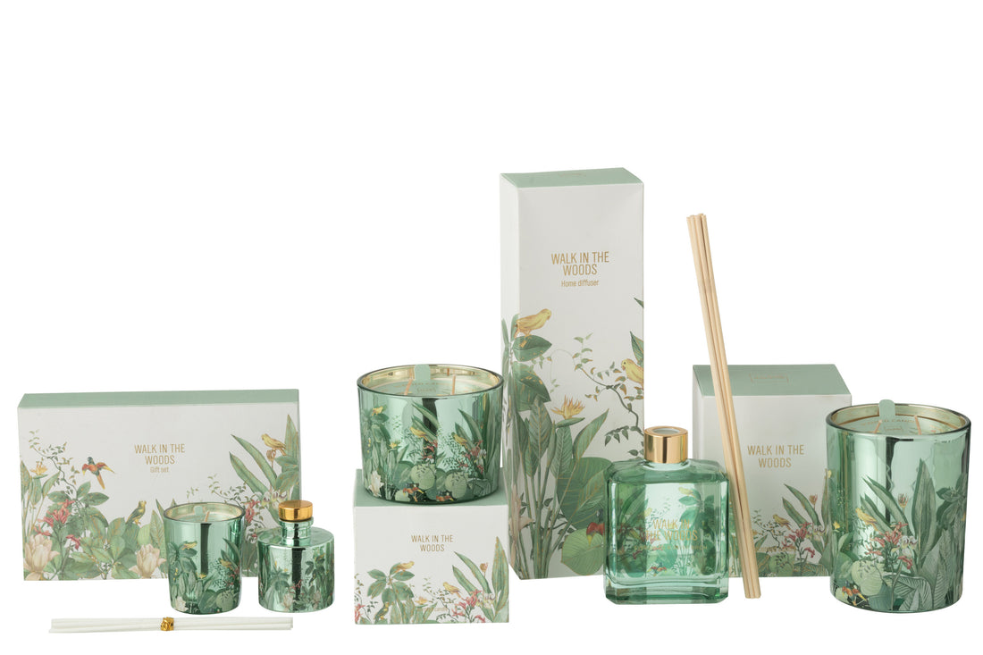 Cadeauset Kaars+Diffuser Wandeling In Het Bos Groen
