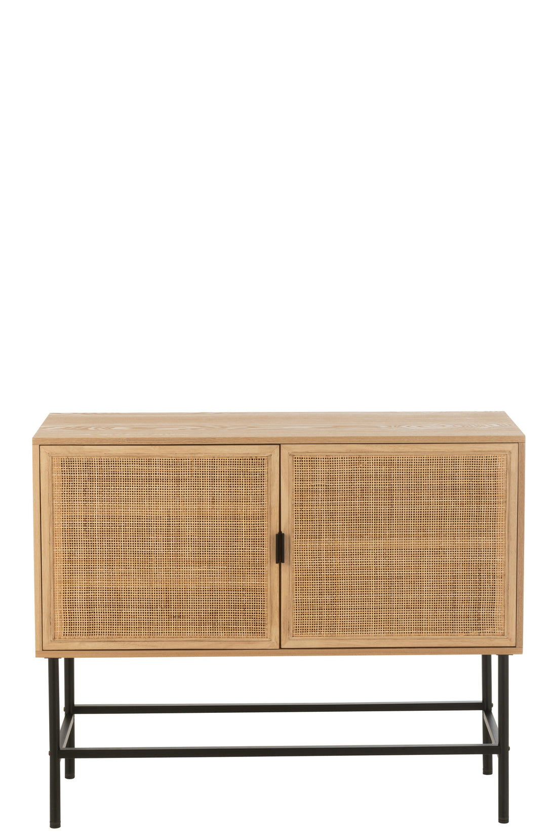 Kast Vierkant Mdf/Metaal Natuur/Zwart Klein