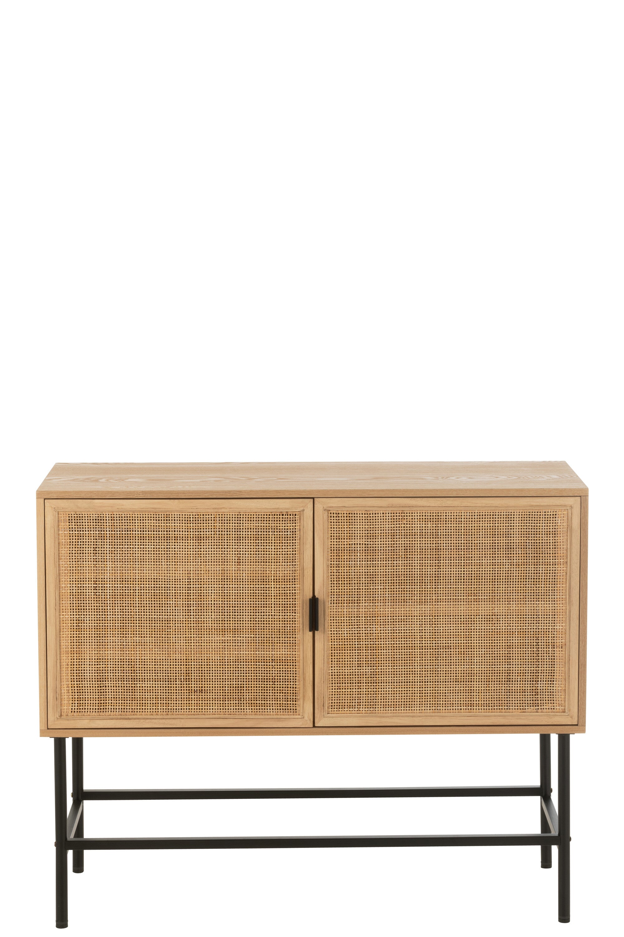 Kast Vierkant Mdf/Metaal Natuur/Zwart Klein