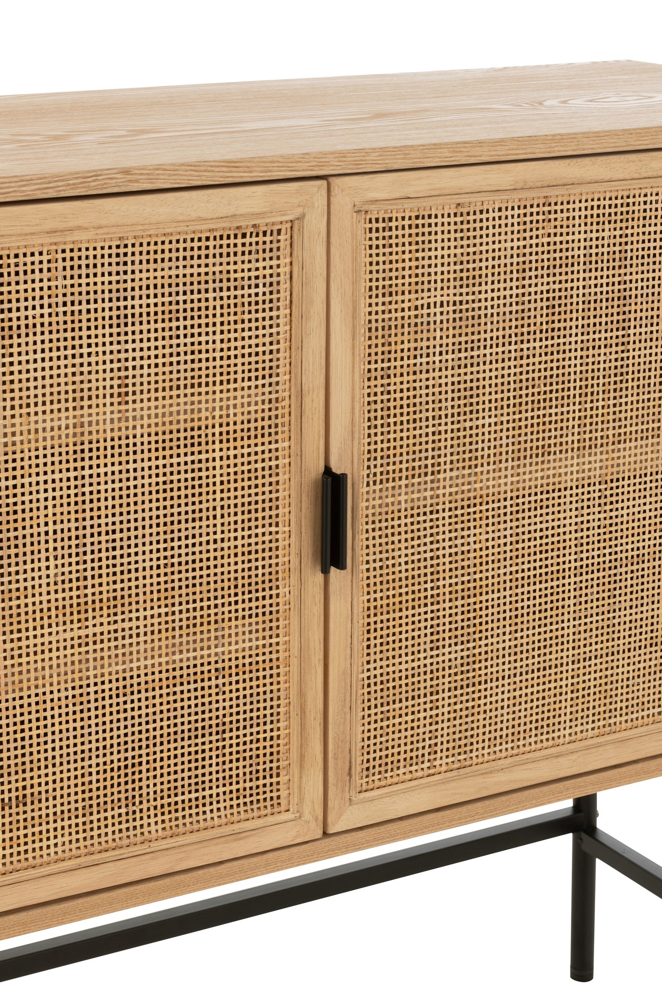 Kast Vierkant Mdf/Metaal Natuur/Zwart Klein