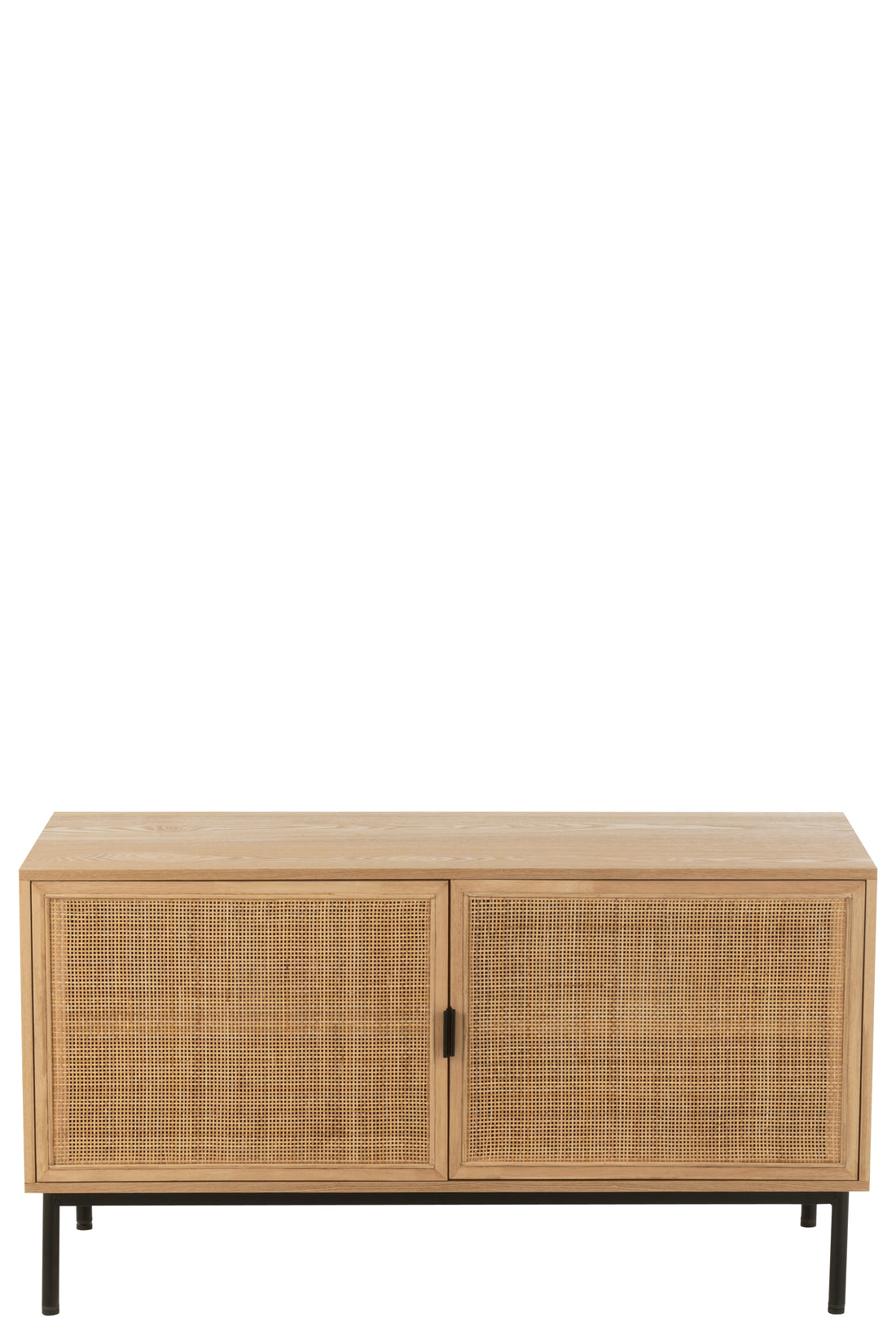 Kast Vierkant Mdf/Metaal Natuur/Zwart Groot