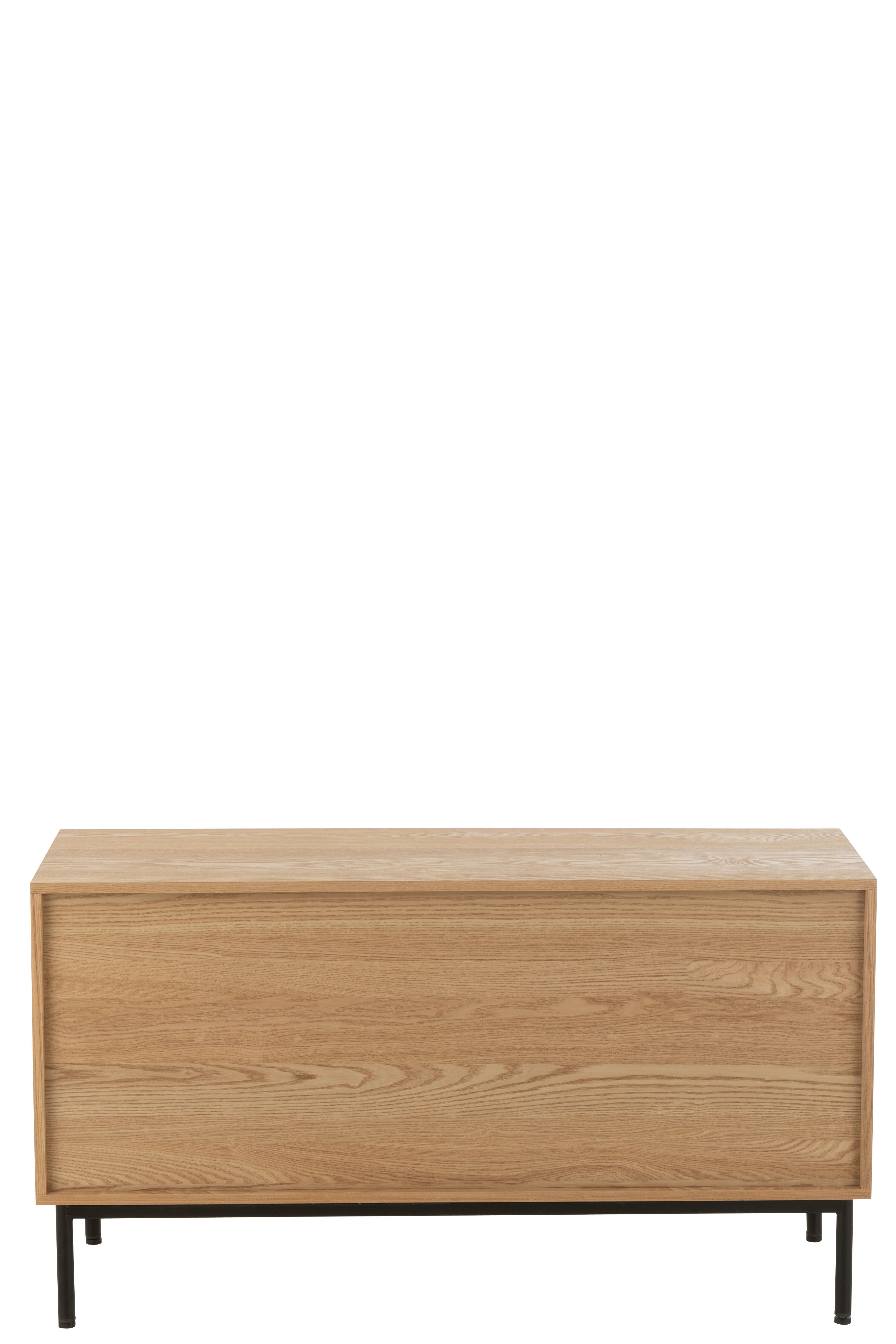 Kast Vierkant Mdf/Metaal Natuur/Zwart Groot