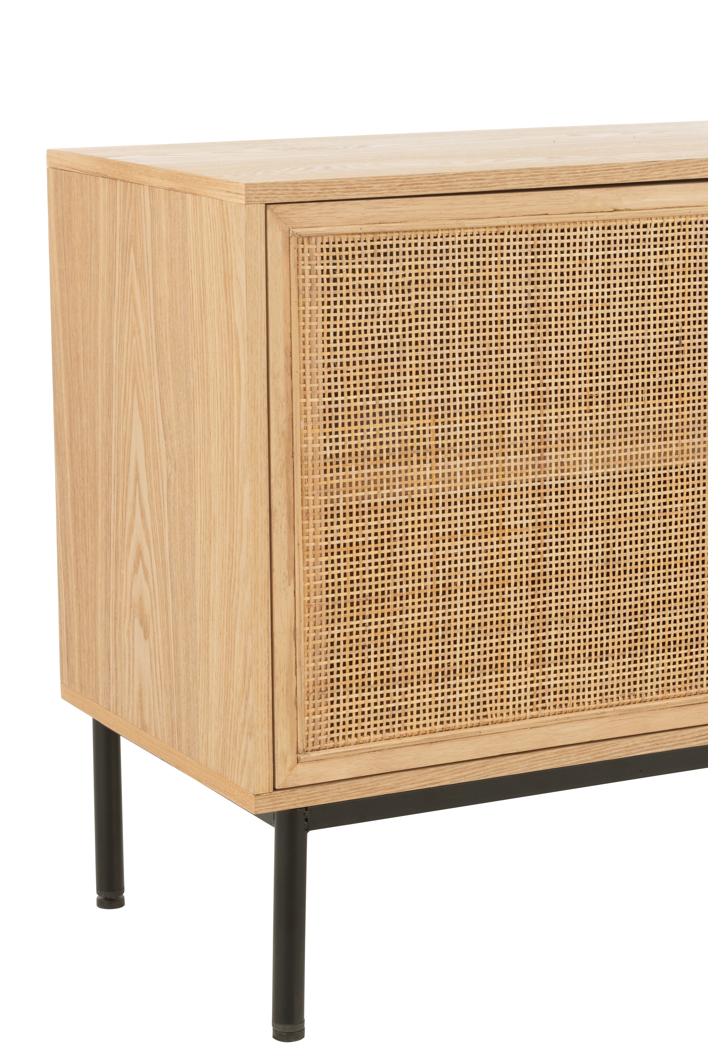 Kast Vierkant Mdf/Metaal Natuur/Zwart Groot