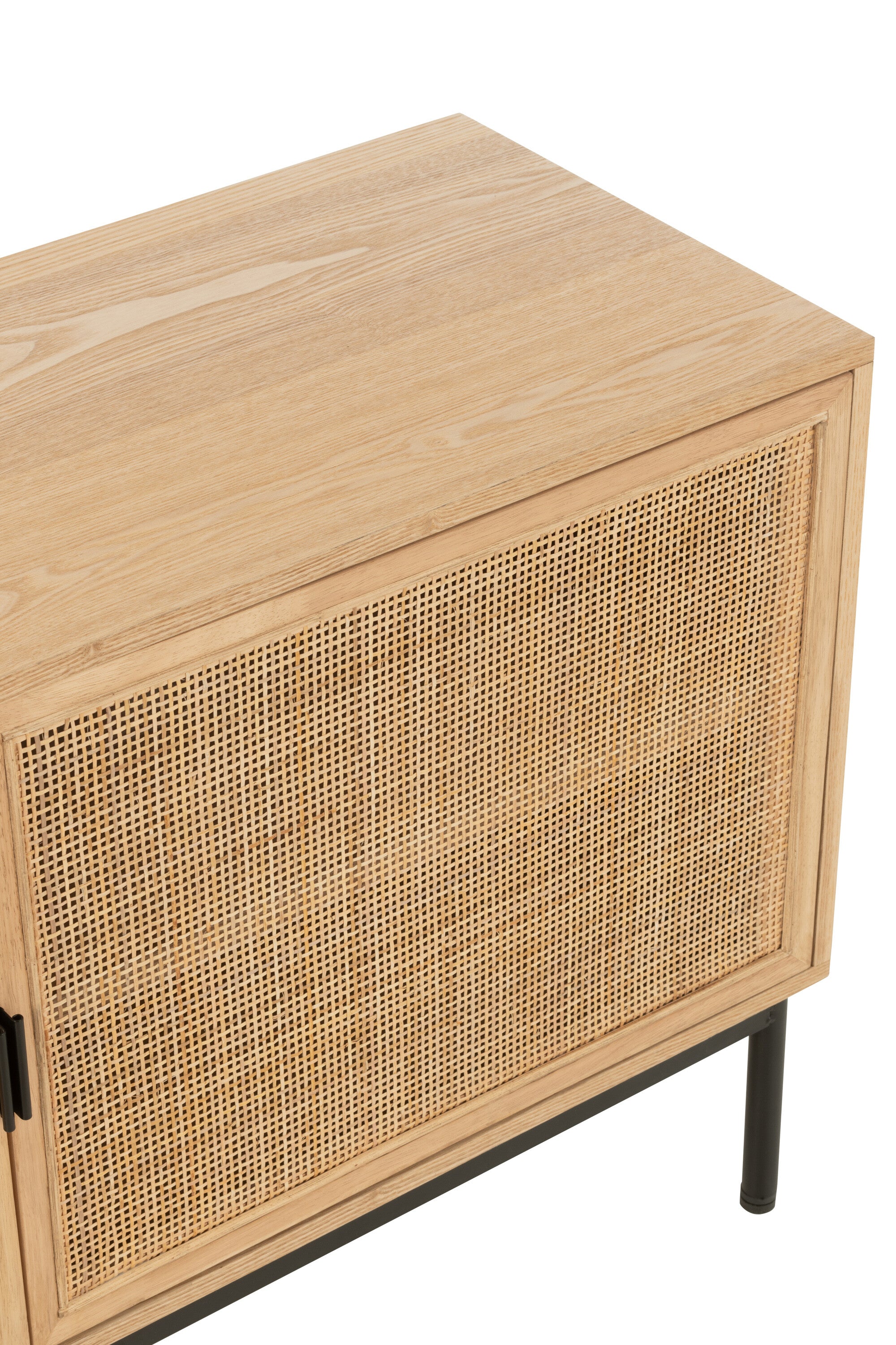 Kast Vierkant Mdf/Metaal Natuur/Zwart Groot